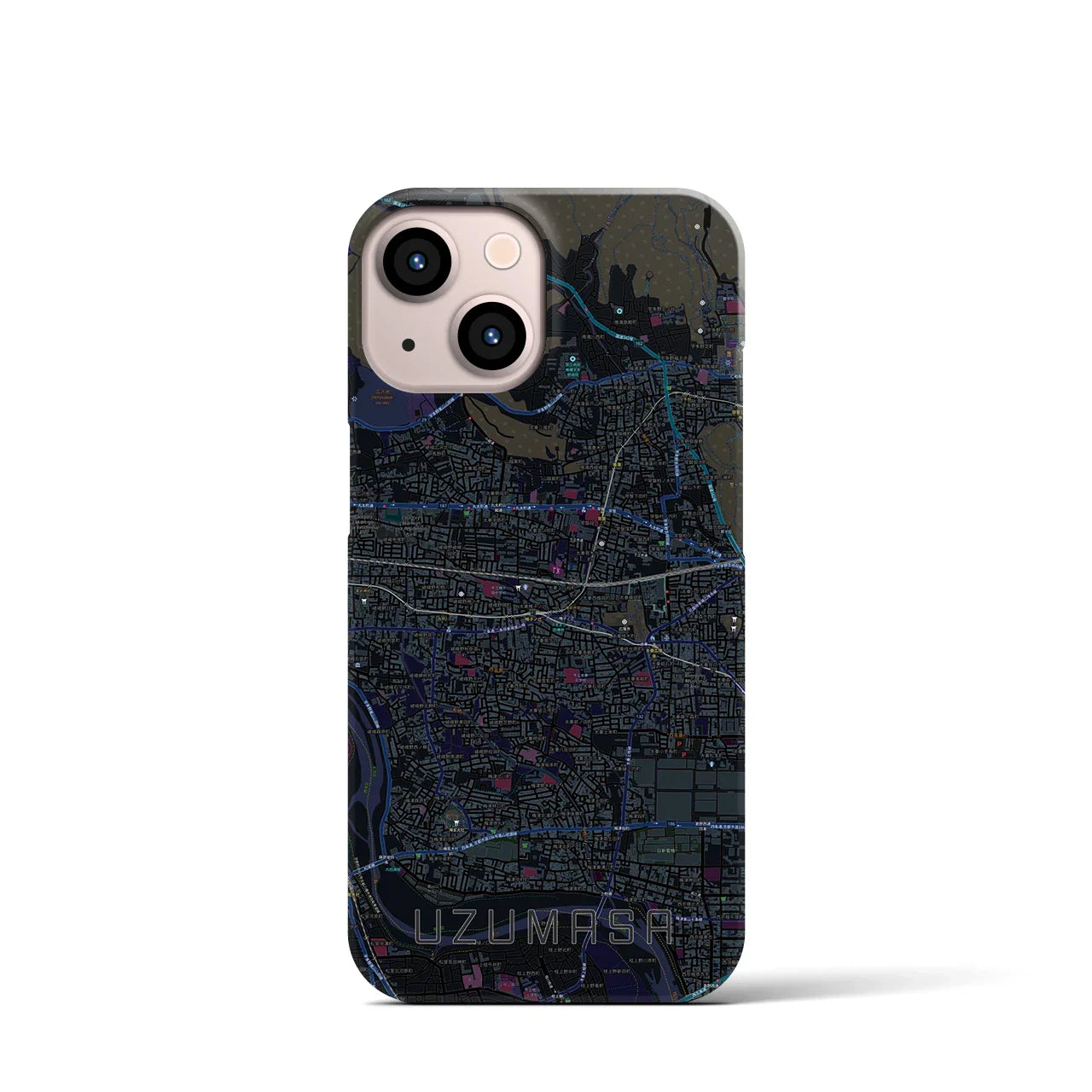 【太秦(京都府)】地図柄iPhoneケース(バックカバータイプ)