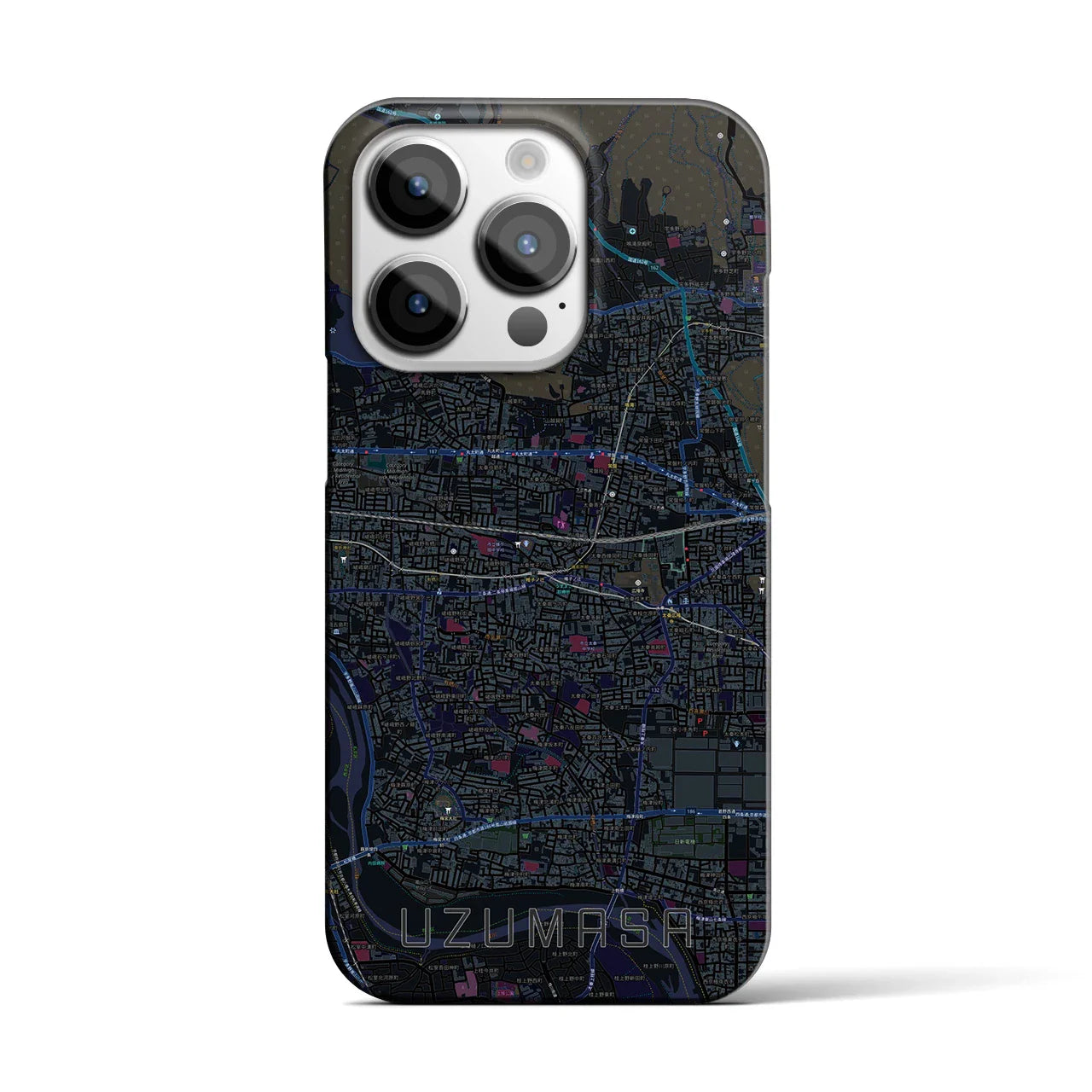 【太秦(京都府)】地図柄iPhoneケース(バックカバータイプ)