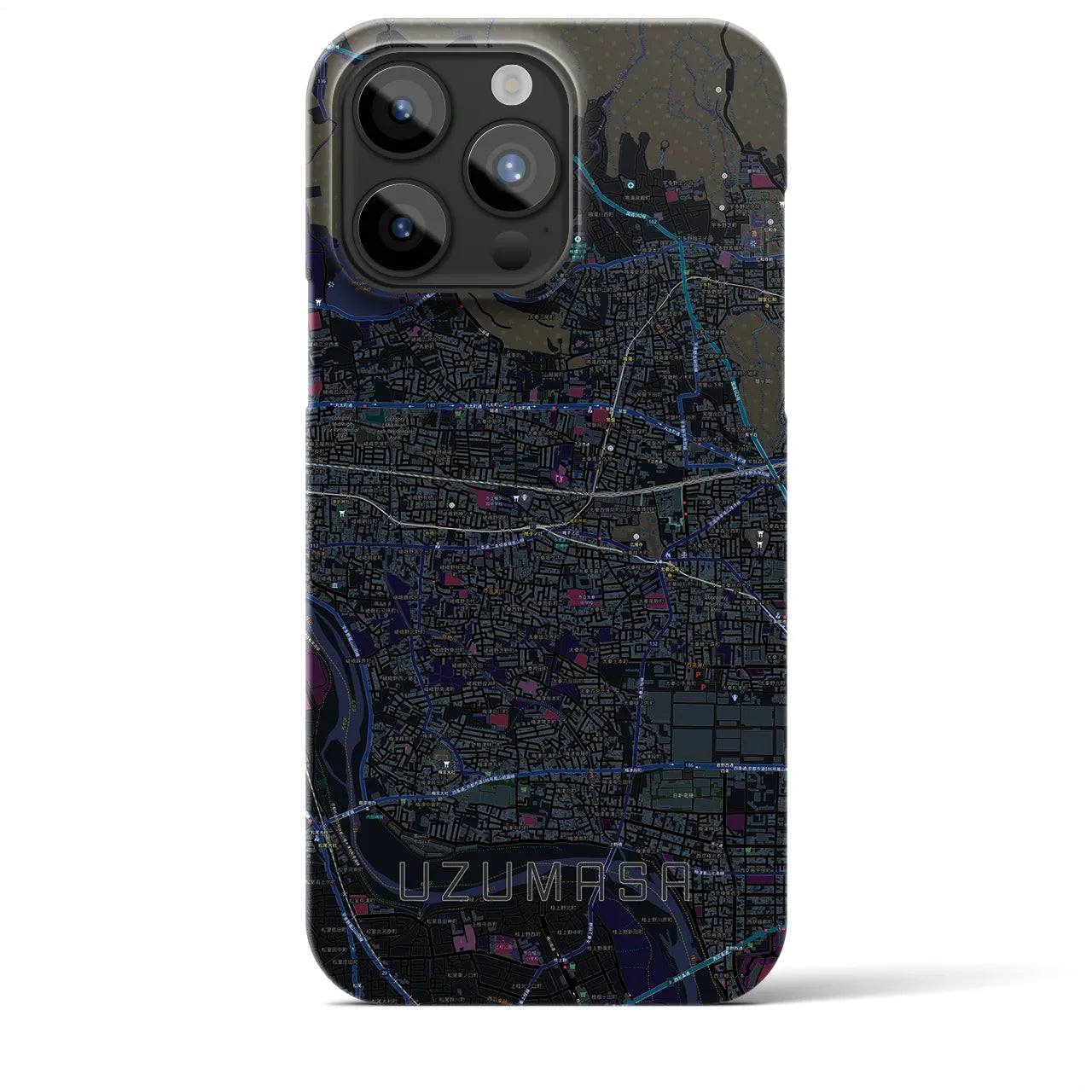 【太秦(京都府)】地図柄iPhoneケース(バックカバータイプ)