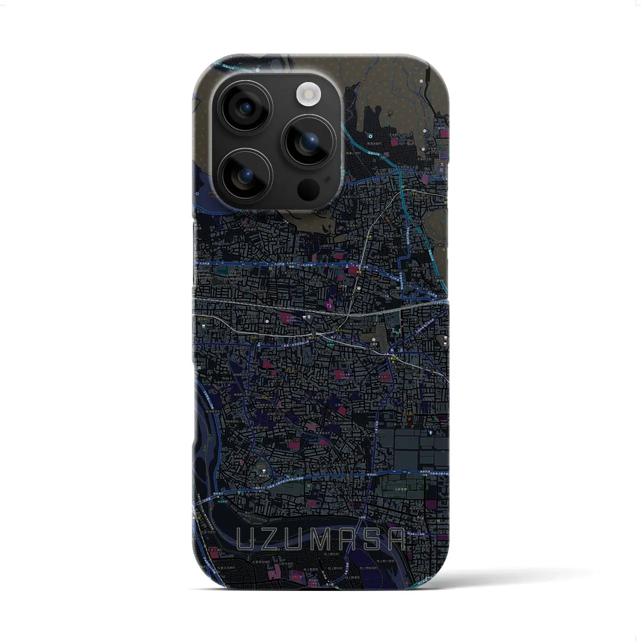 【太秦(京都府)】地図柄iPhoneケース(バックカバータイプ)