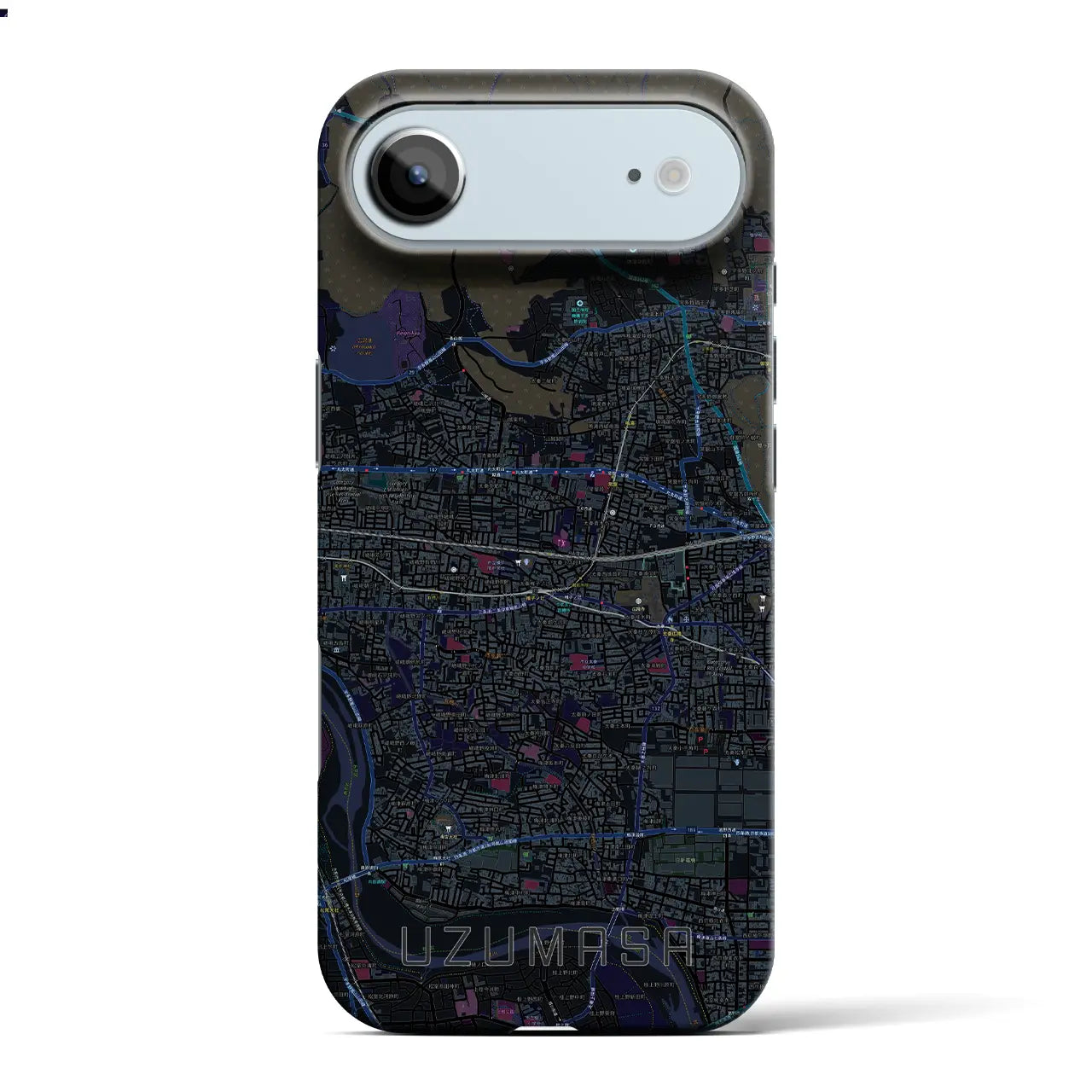 【太秦(京都府)】地図柄iPhoneケース(バックカバータイプ)