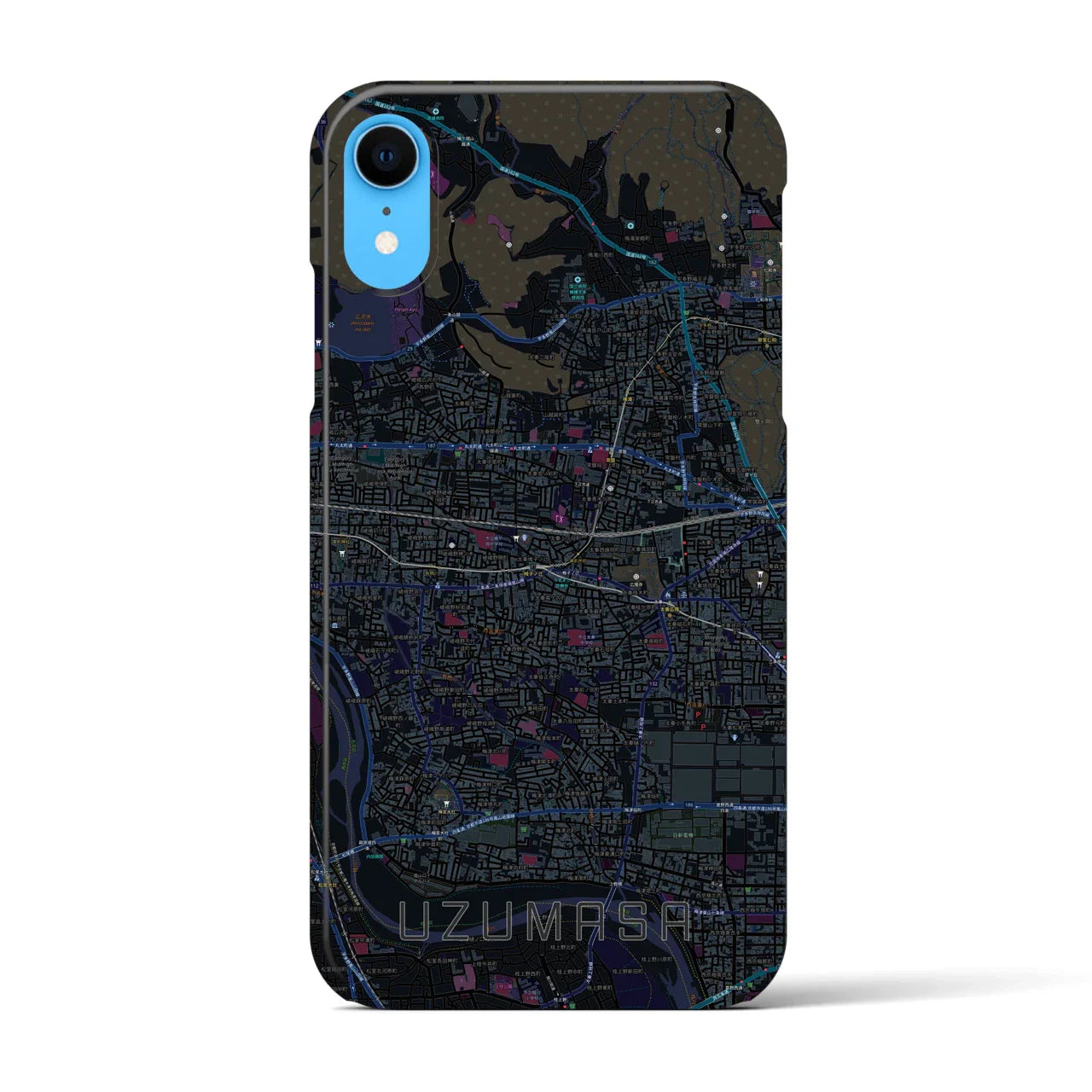 【太秦(京都府)】地図柄iPhoneケース(バックカバータイプ)