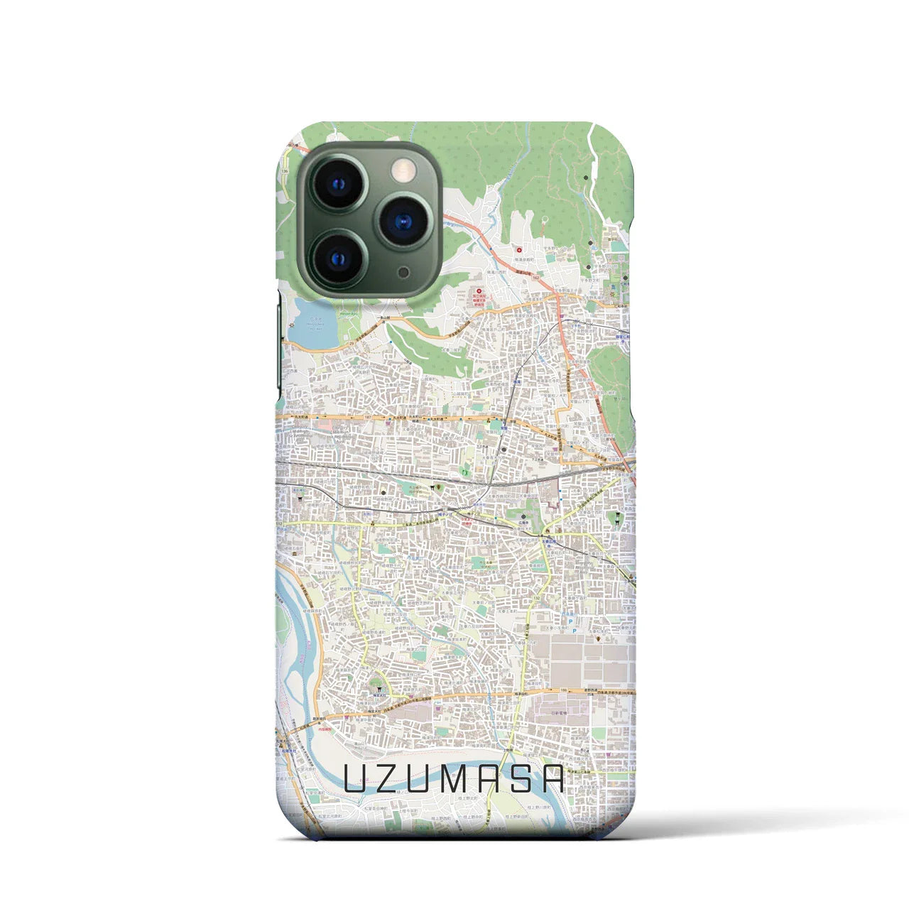 【太秦(京都府)】地図柄iPhoneケース(バックカバータイプ)