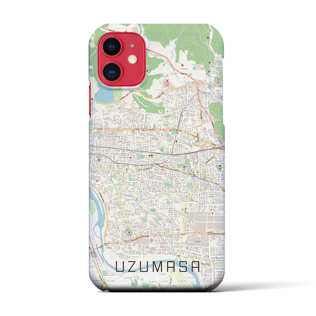 【太秦(京都府)】地図柄iPhoneケース(バックカバータイプ)