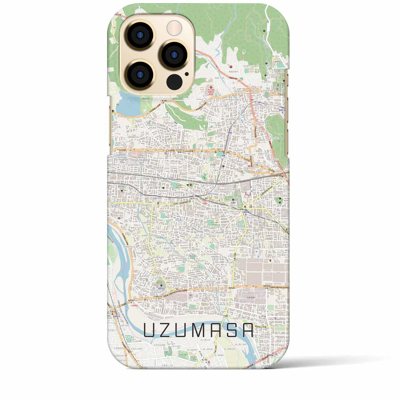 【太秦(京都府)】地図柄iPhoneケース(バックカバータイプ)
