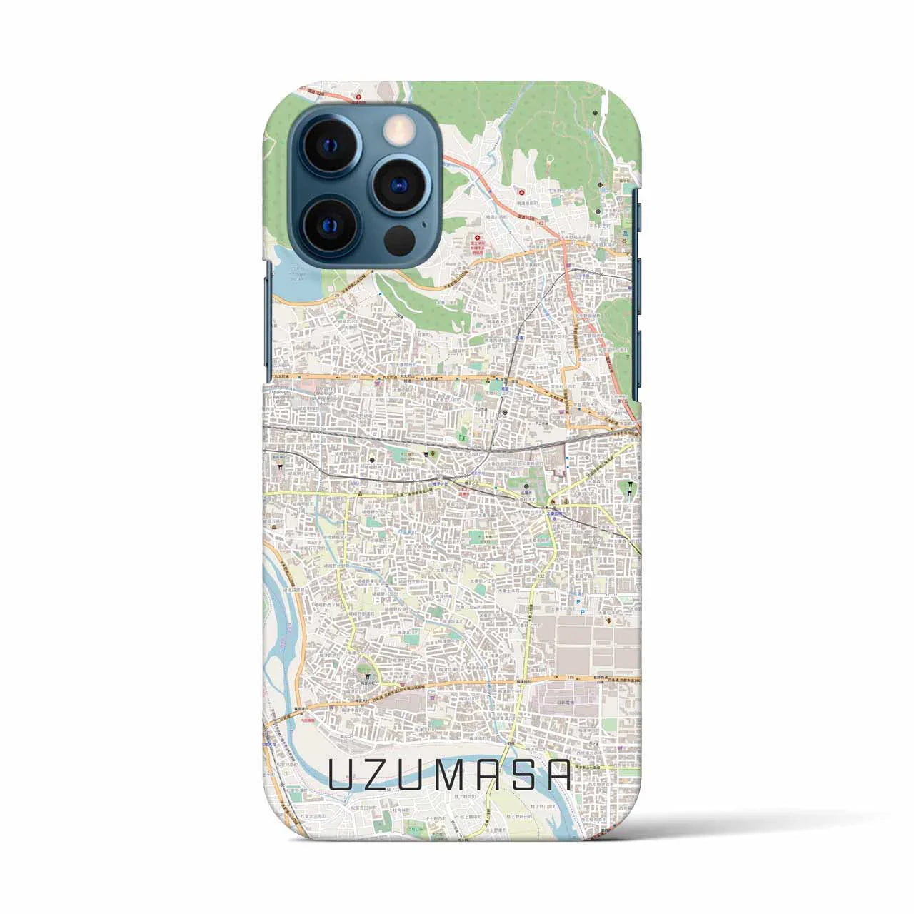 【太秦(京都府)】地図柄iPhoneケース(バックカバータイプ)