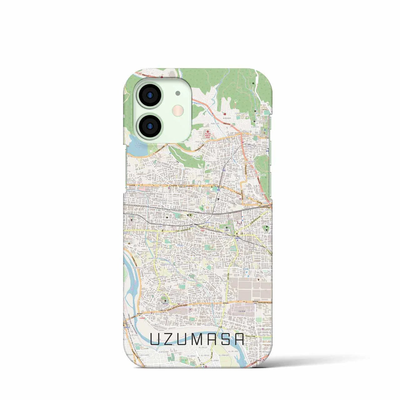 【太秦(京都府)】地図柄iPhoneケース(バックカバータイプ)