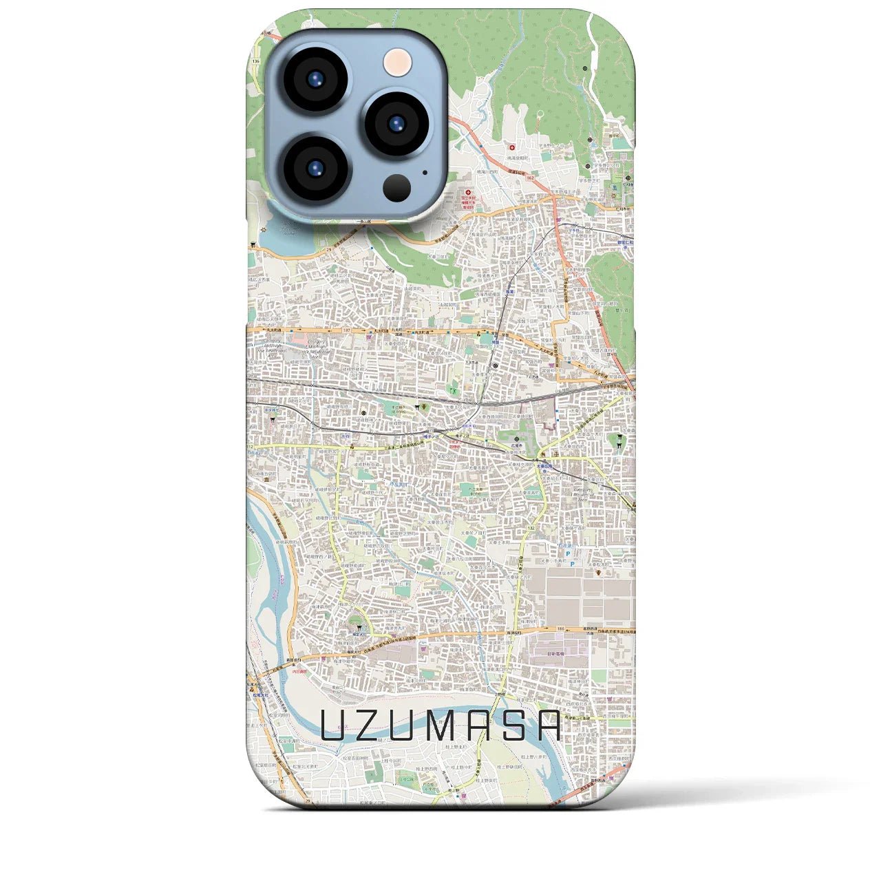 【太秦(京都府)】地図柄iPhoneケース(バックカバータイプ)