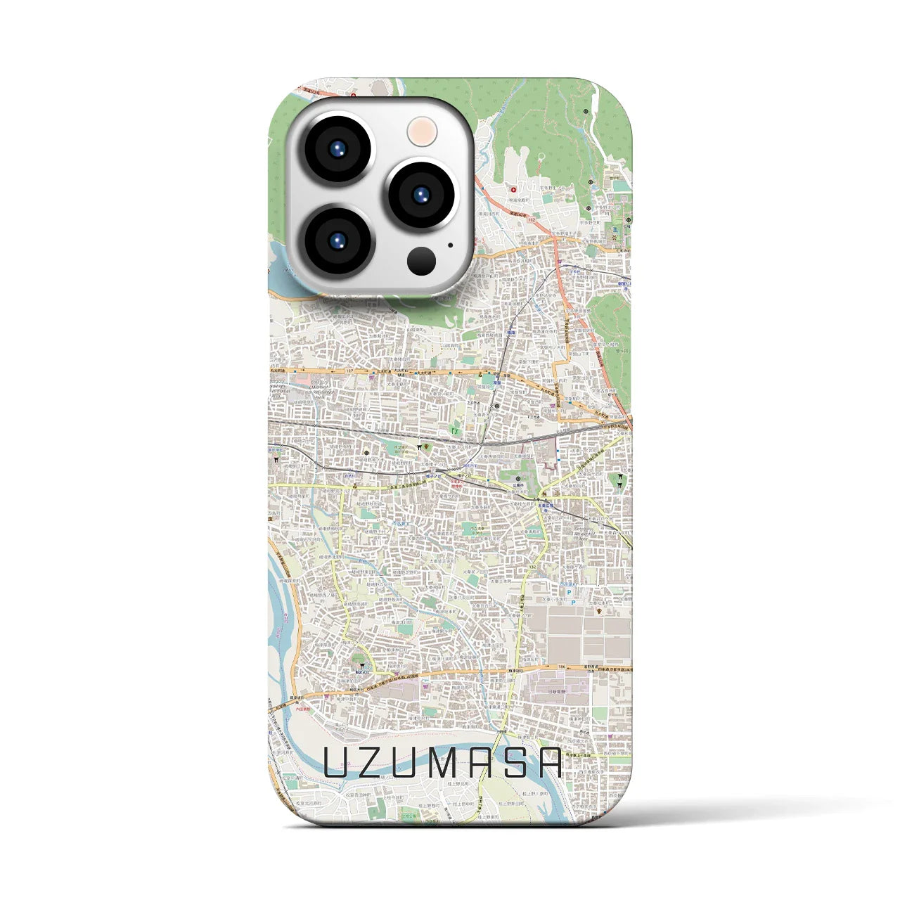【太秦(京都府)】地図柄iPhoneケース(バックカバータイプ)