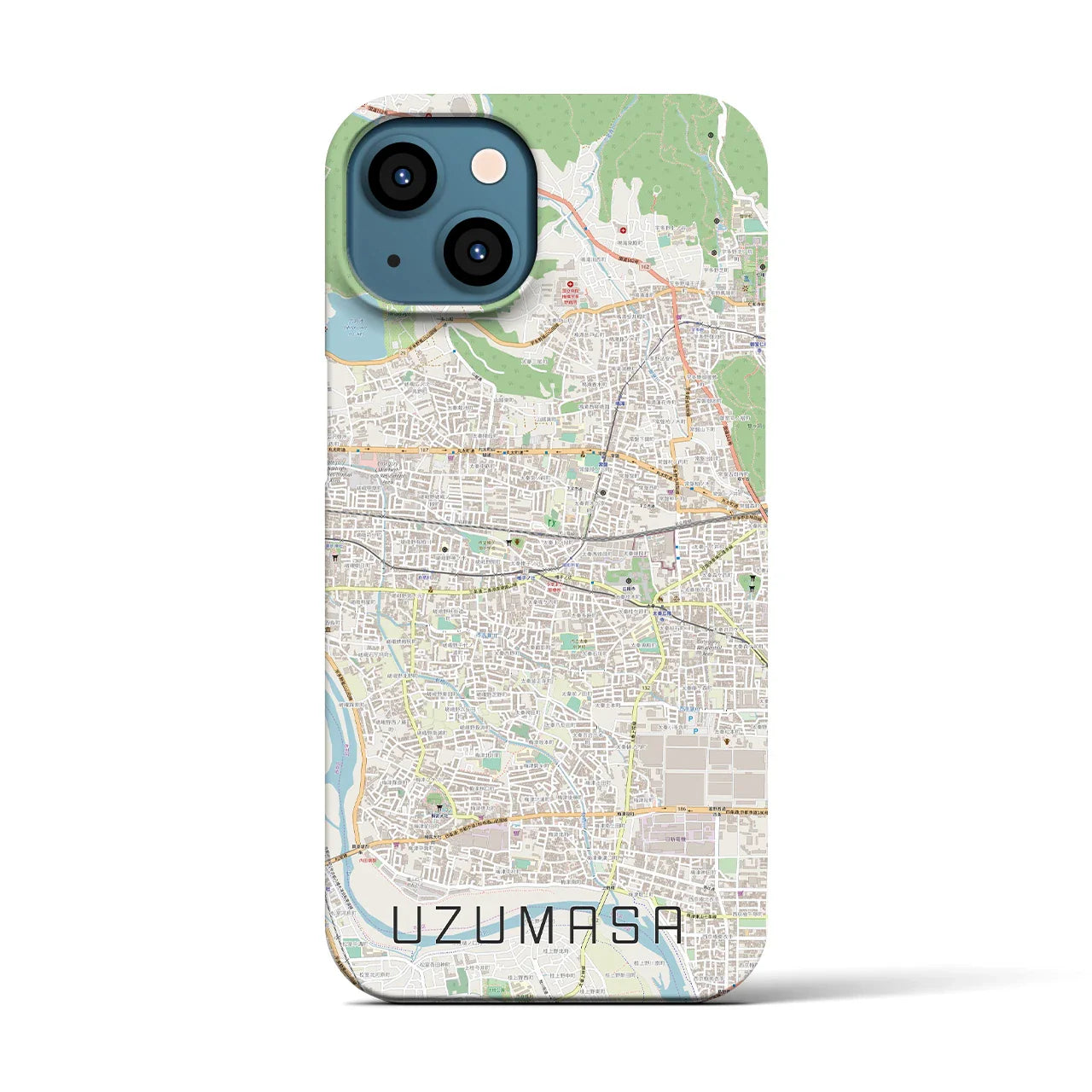 【太秦(京都府)】地図柄iPhoneケース(バックカバータイプ)
