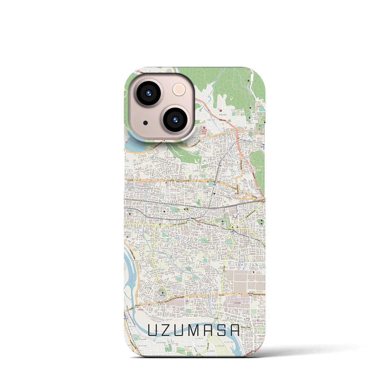 【太秦(京都府)】地図柄iPhoneケース(バックカバータイプ)