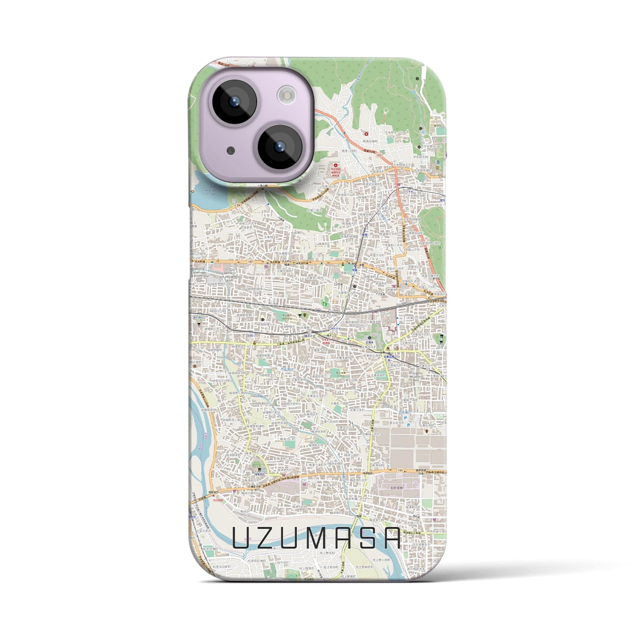 【太秦(京都府)】地図柄iPhoneケース(バックカバータイプ)