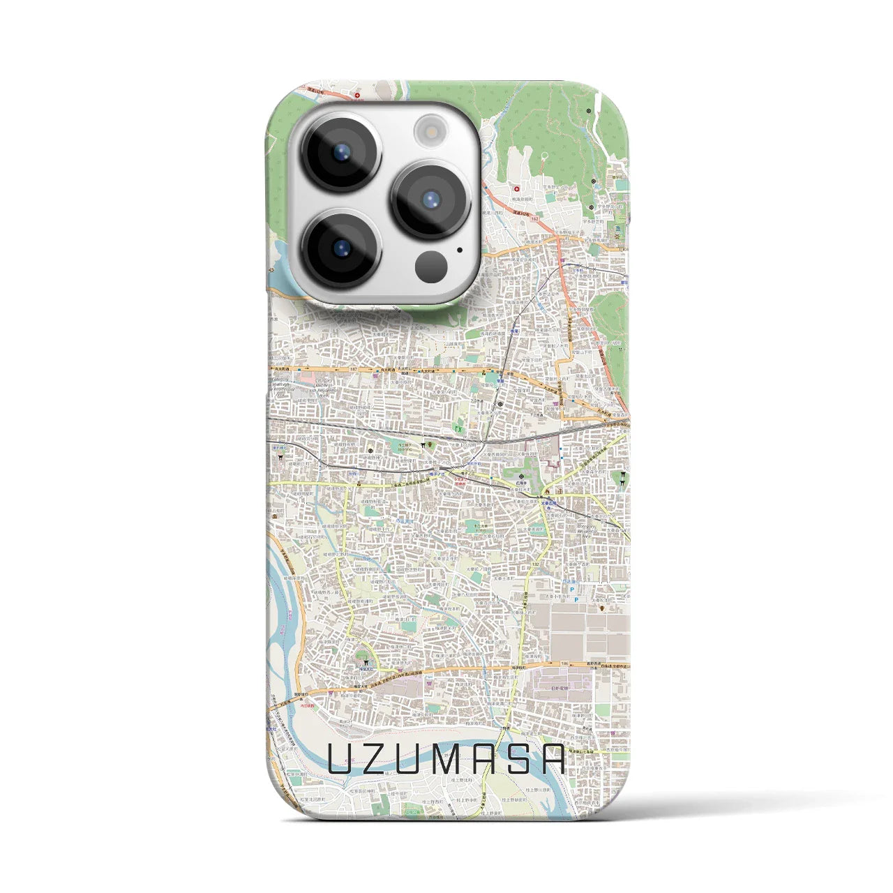 【太秦(京都府)】地図柄iPhoneケース(バックカバータイプ)
