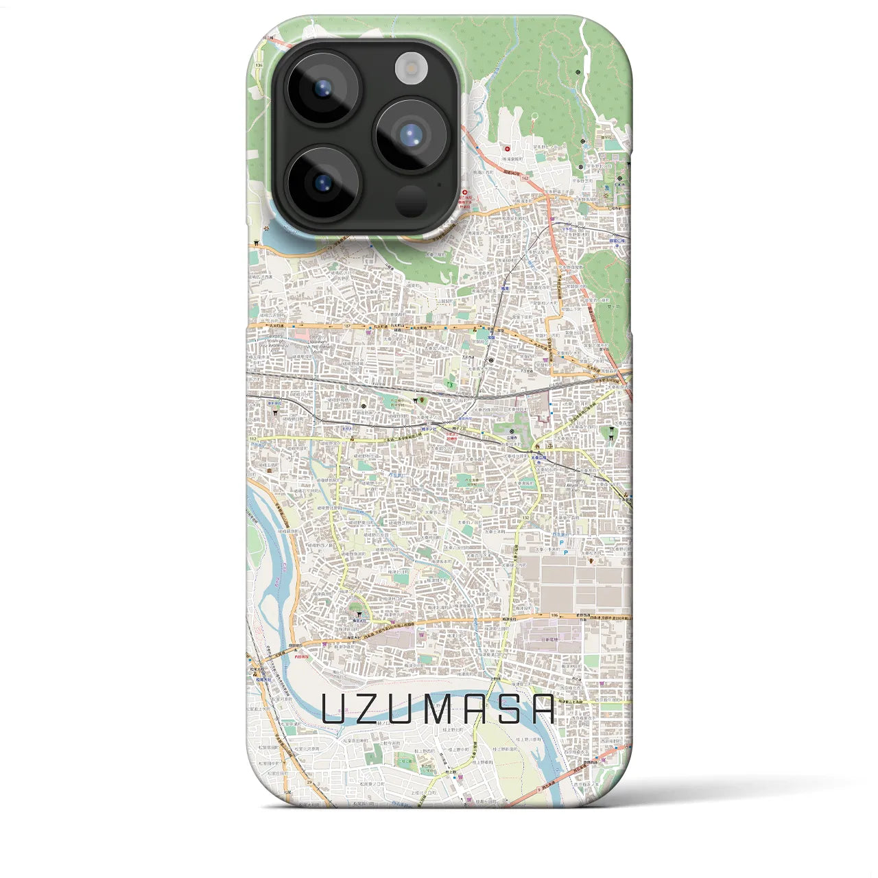 【太秦(京都府)】地図柄iPhoneケース(バックカバータイプ)