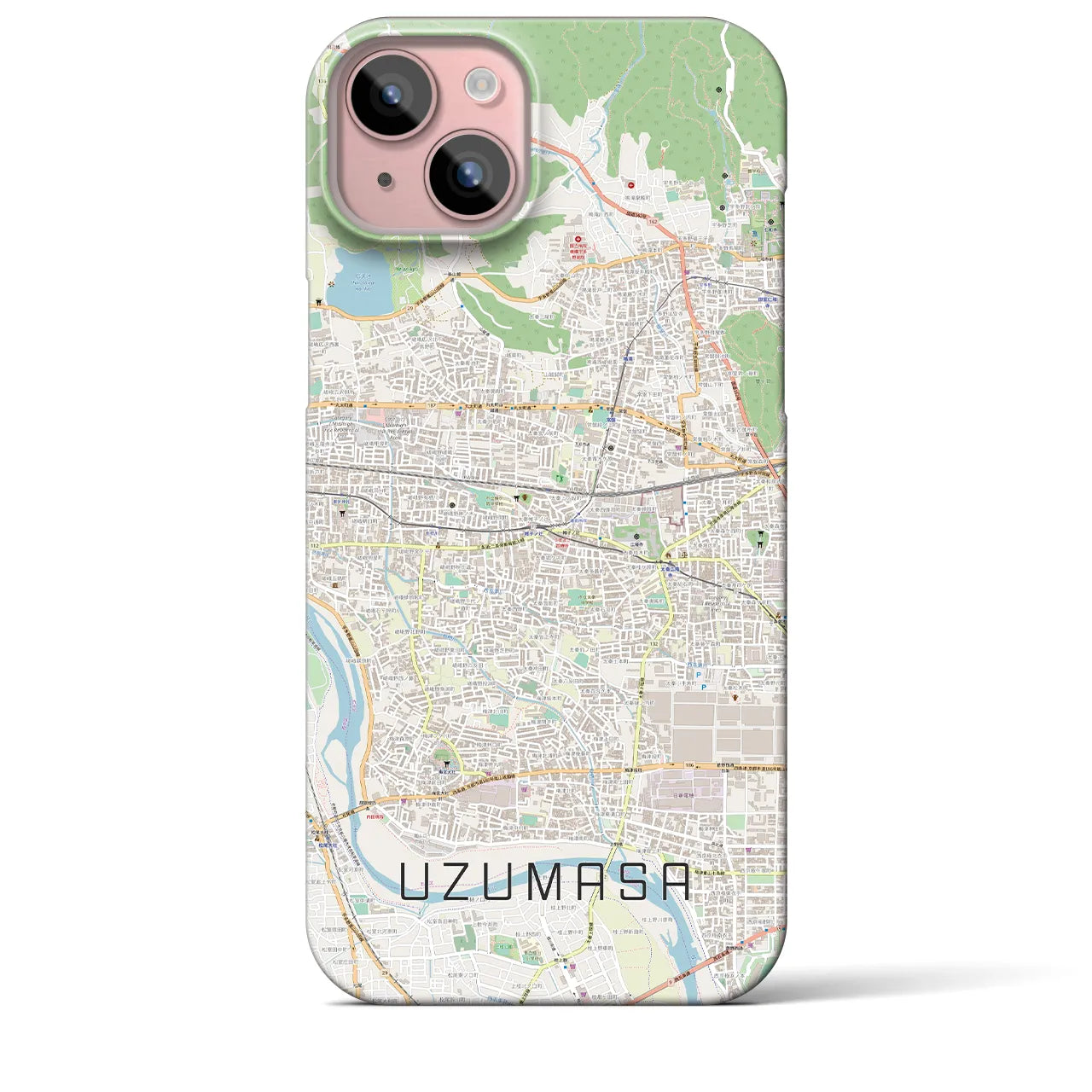 【太秦(京都府)】地図柄iPhoneケース(バックカバータイプ)