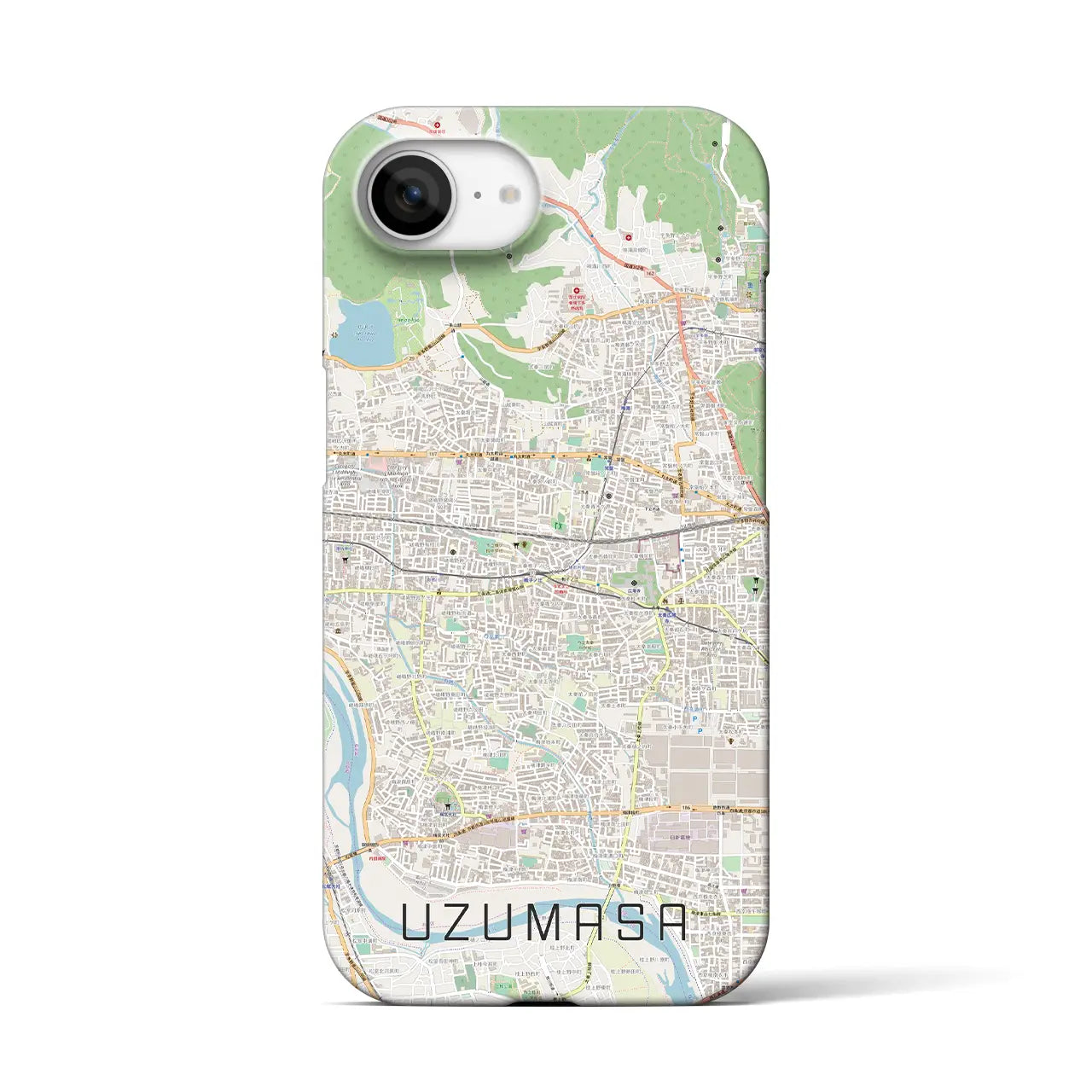 【太秦(京都府)】地図柄iPhoneケース(バックカバータイプ)