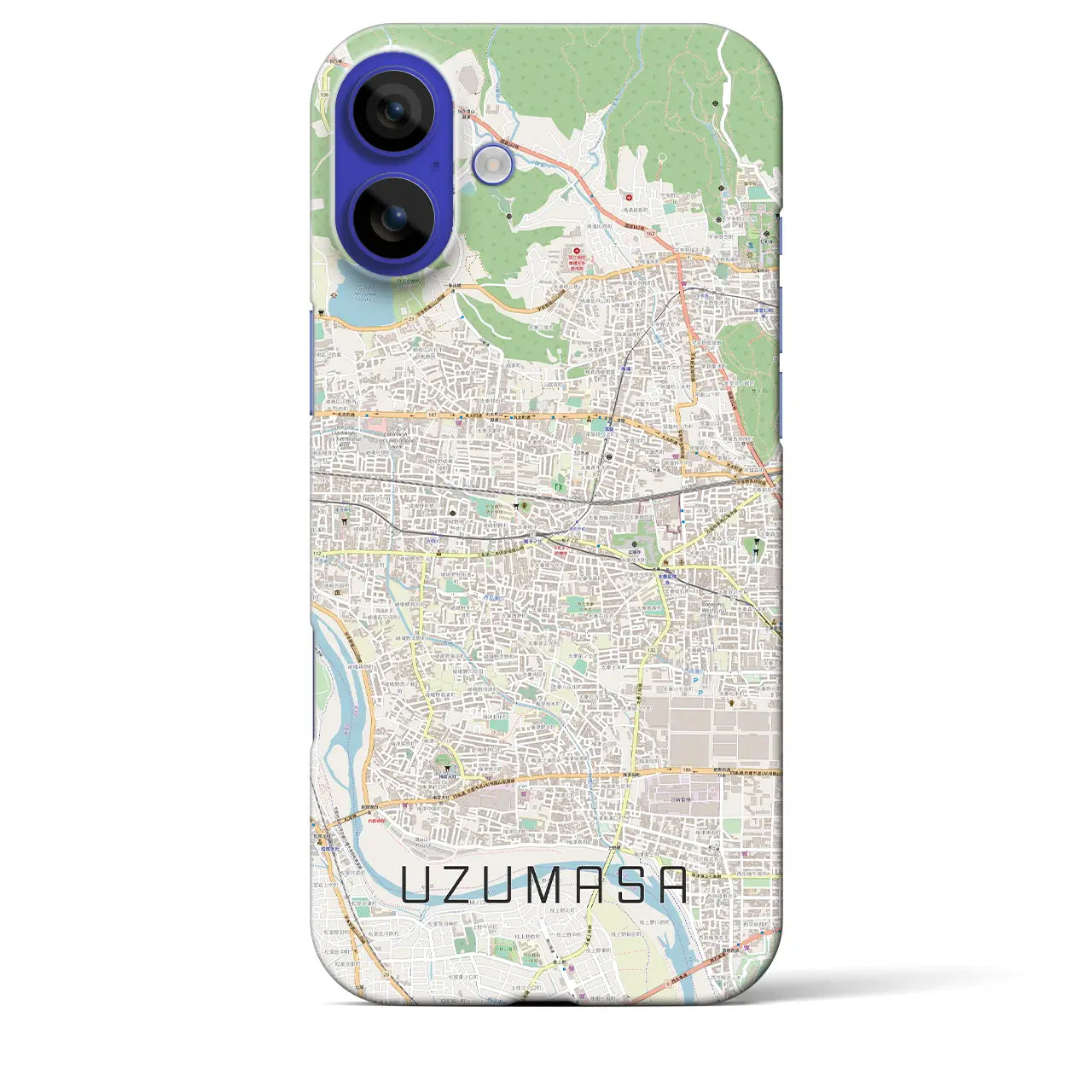 【太秦(京都府)】地図柄iPhoneケース(バックカバータイプ)ナチュラル・iPhone 16 Pro Max 用