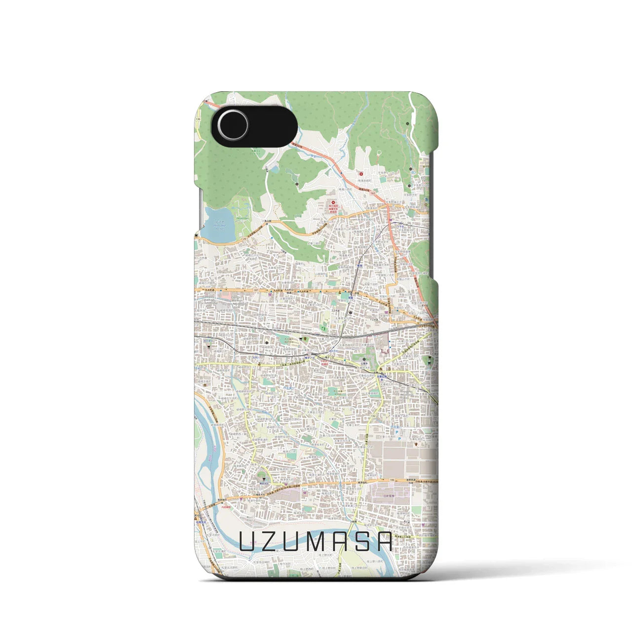 【太秦(京都府)】地図柄iPhoneケース(バックカバータイプ)