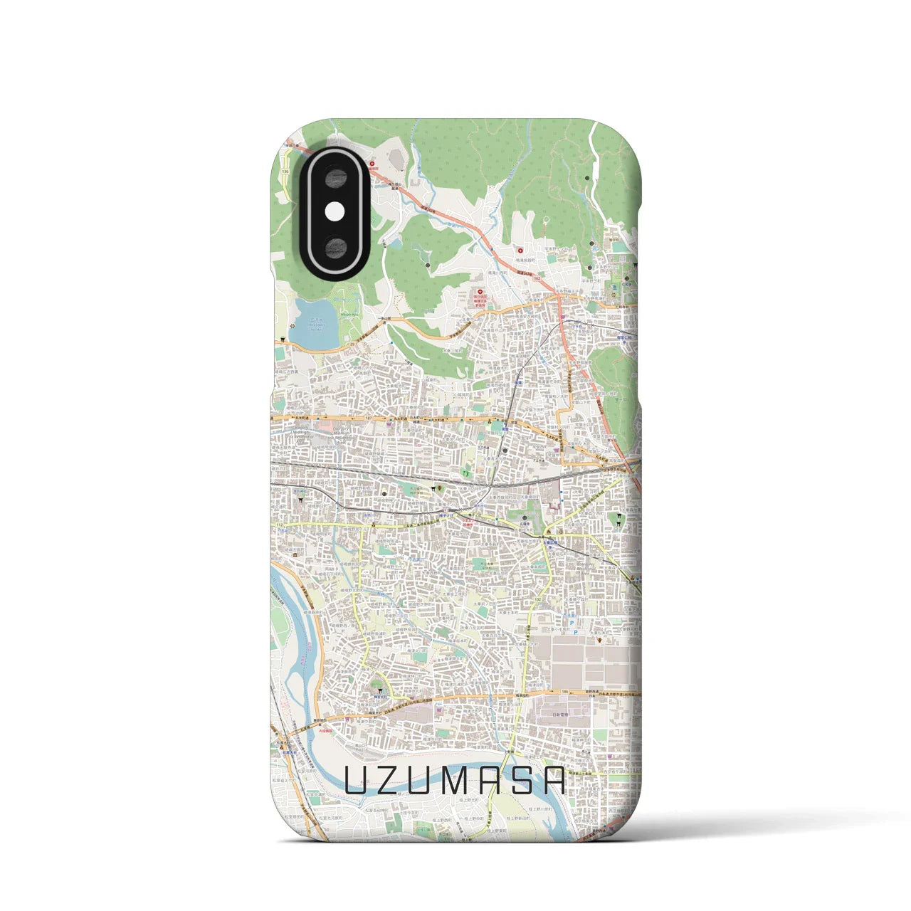 【太秦(京都府)】地図柄iPhoneケース(バックカバータイプ)