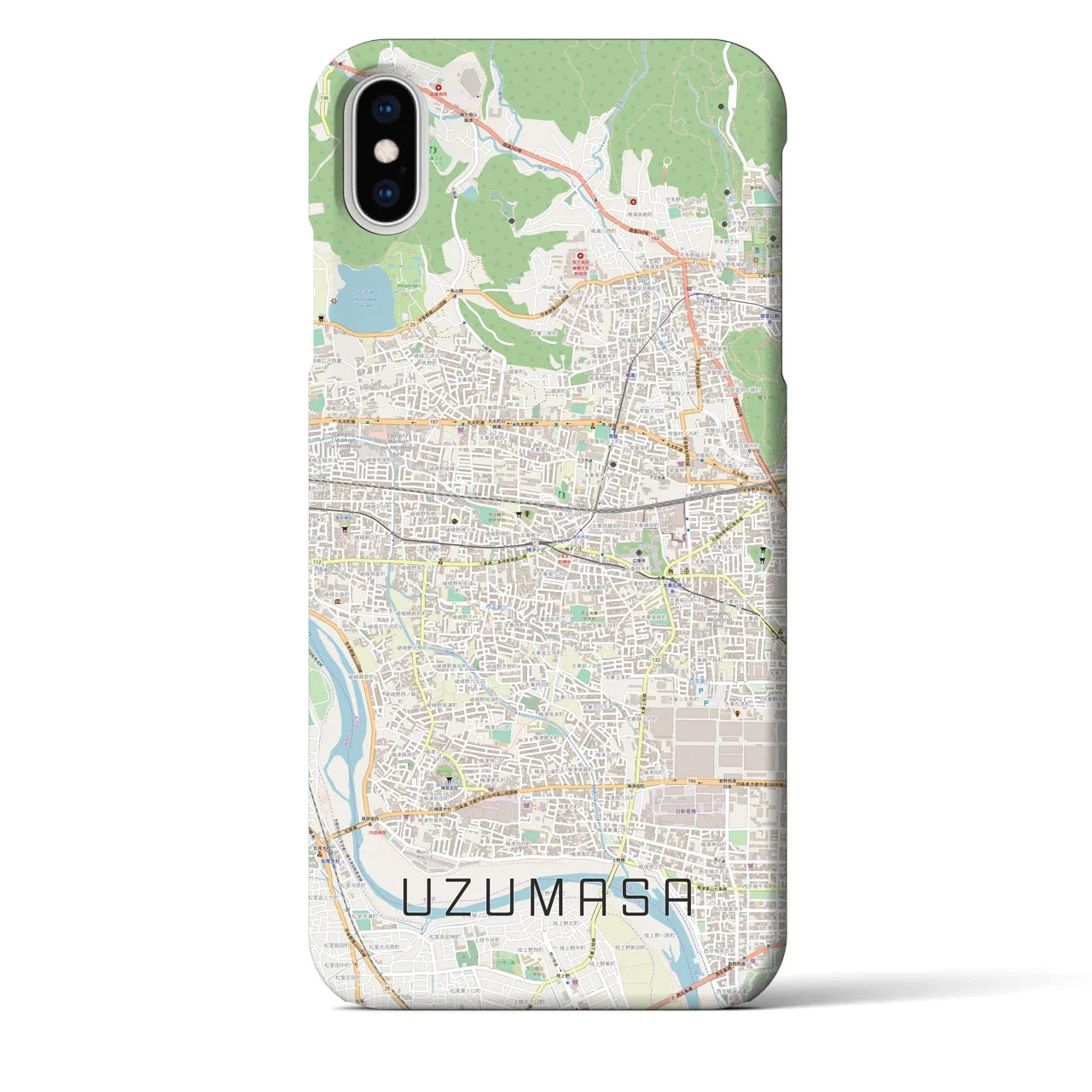 【太秦(京都府)】地図柄iPhoneケース(バックカバータイプ)