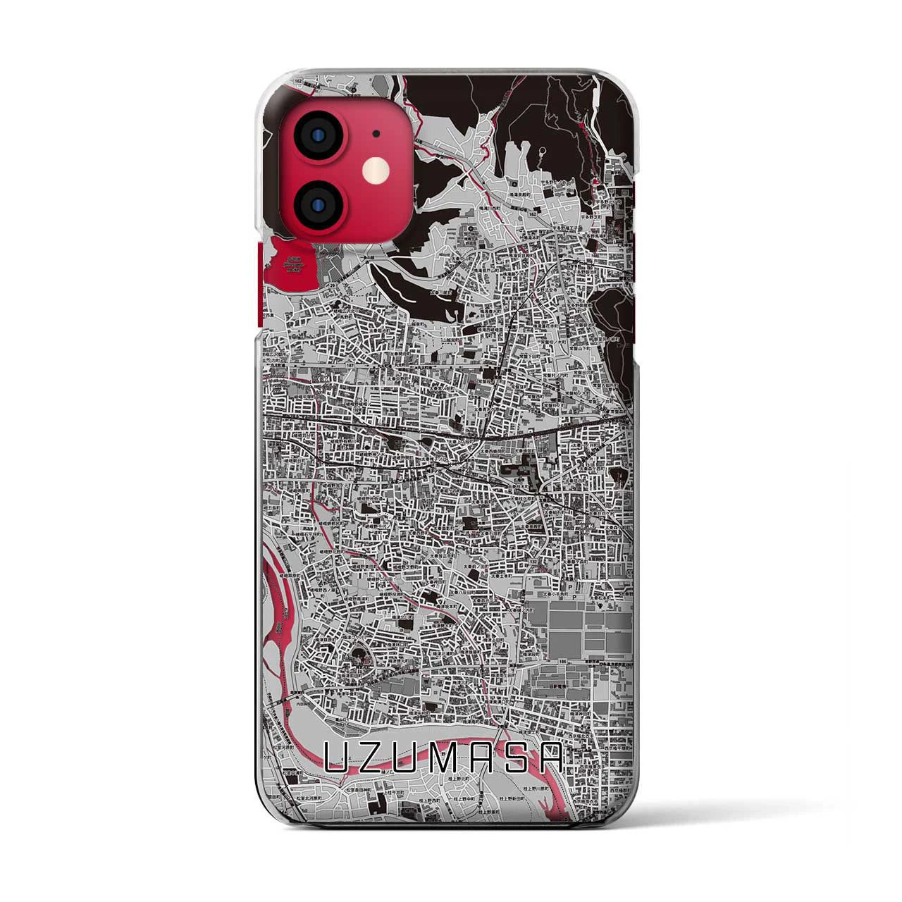 【太秦(京都府)】地図柄iPhoneケース(クリアタイプ)