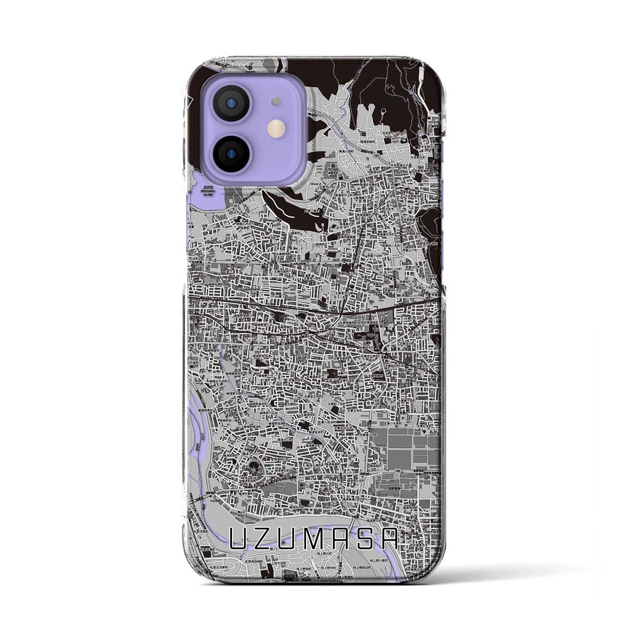 【太秦(京都府)】地図柄iPhoneケース(クリアタイプ)