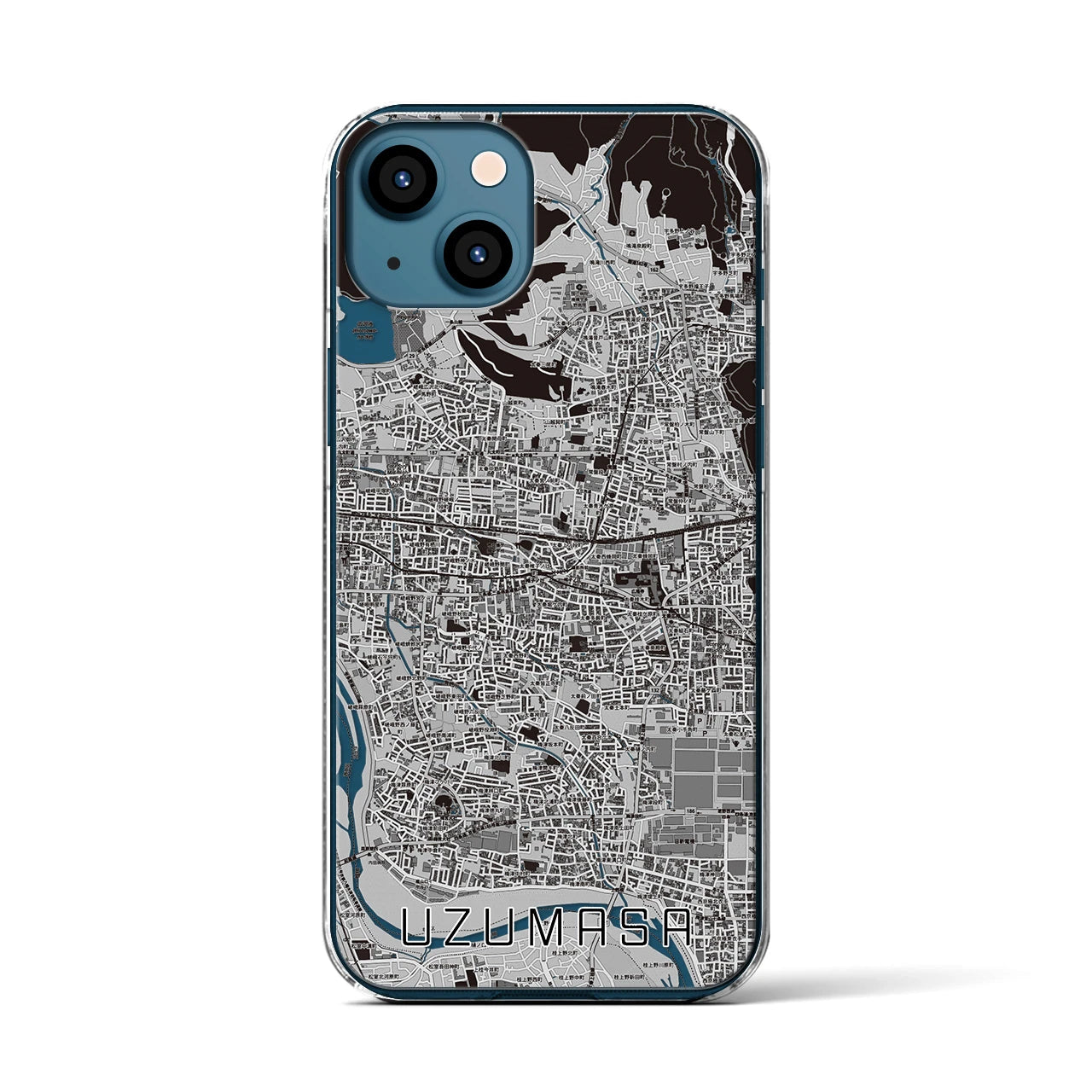 【太秦(京都府)】地図柄iPhoneケース(クリアタイプ)