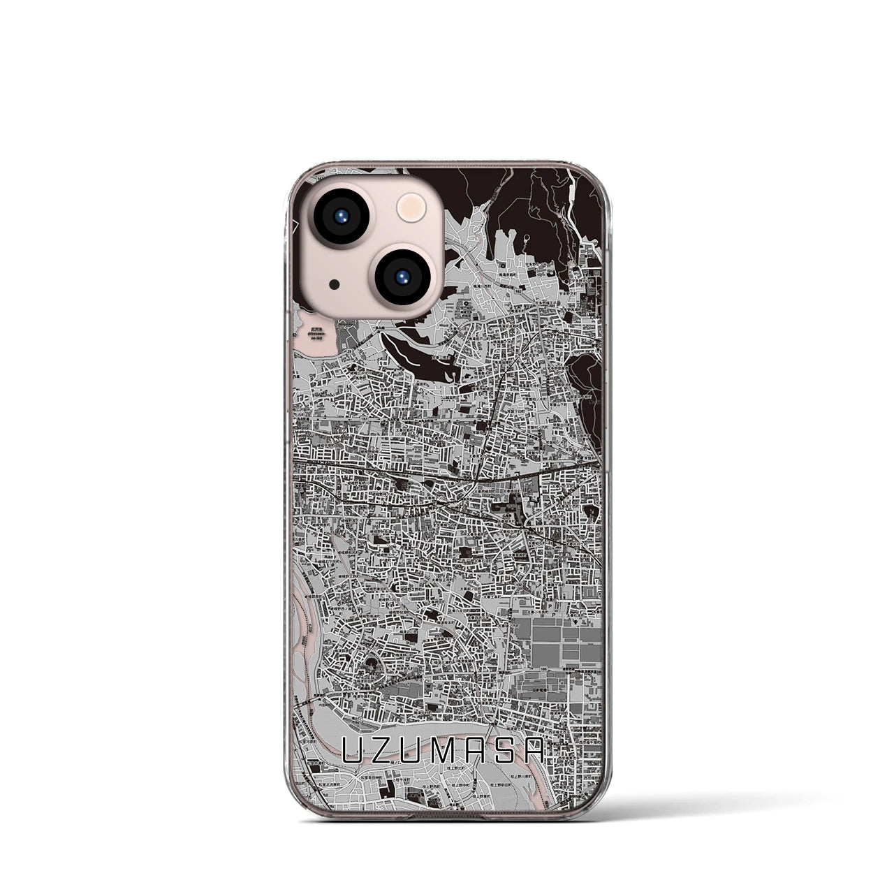 【太秦(京都府)】地図柄iPhoneケース(クリアタイプ)