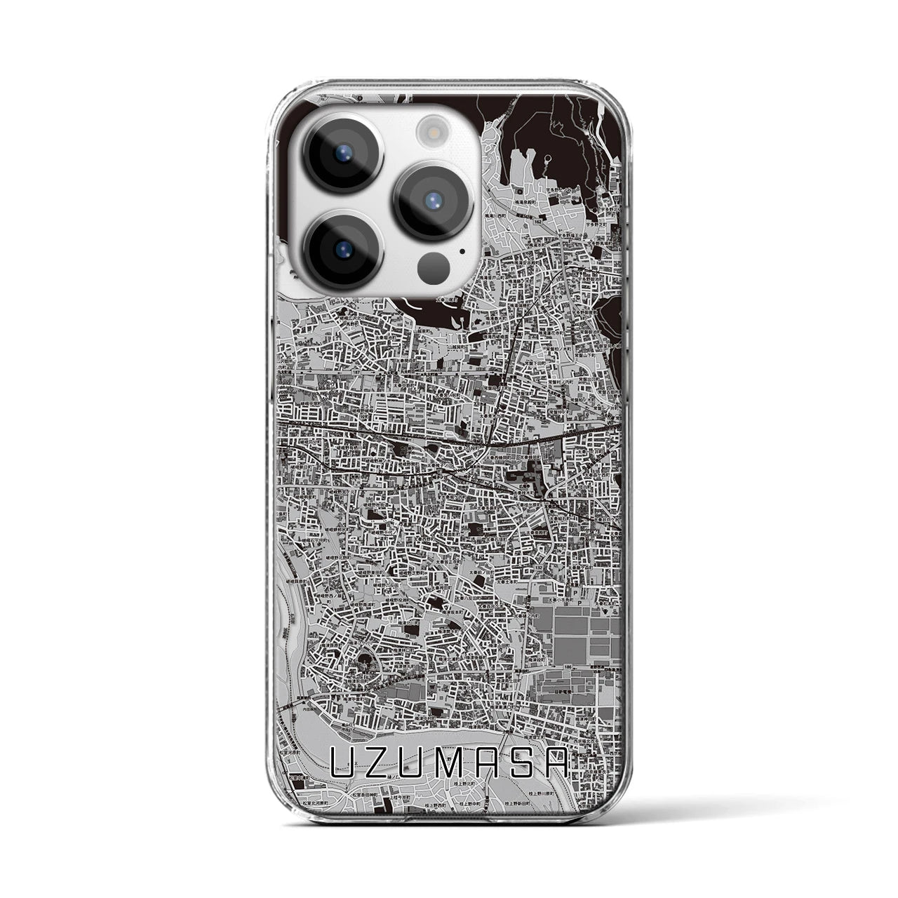 【太秦(京都府)】地図柄iPhoneケース(クリアタイプ)