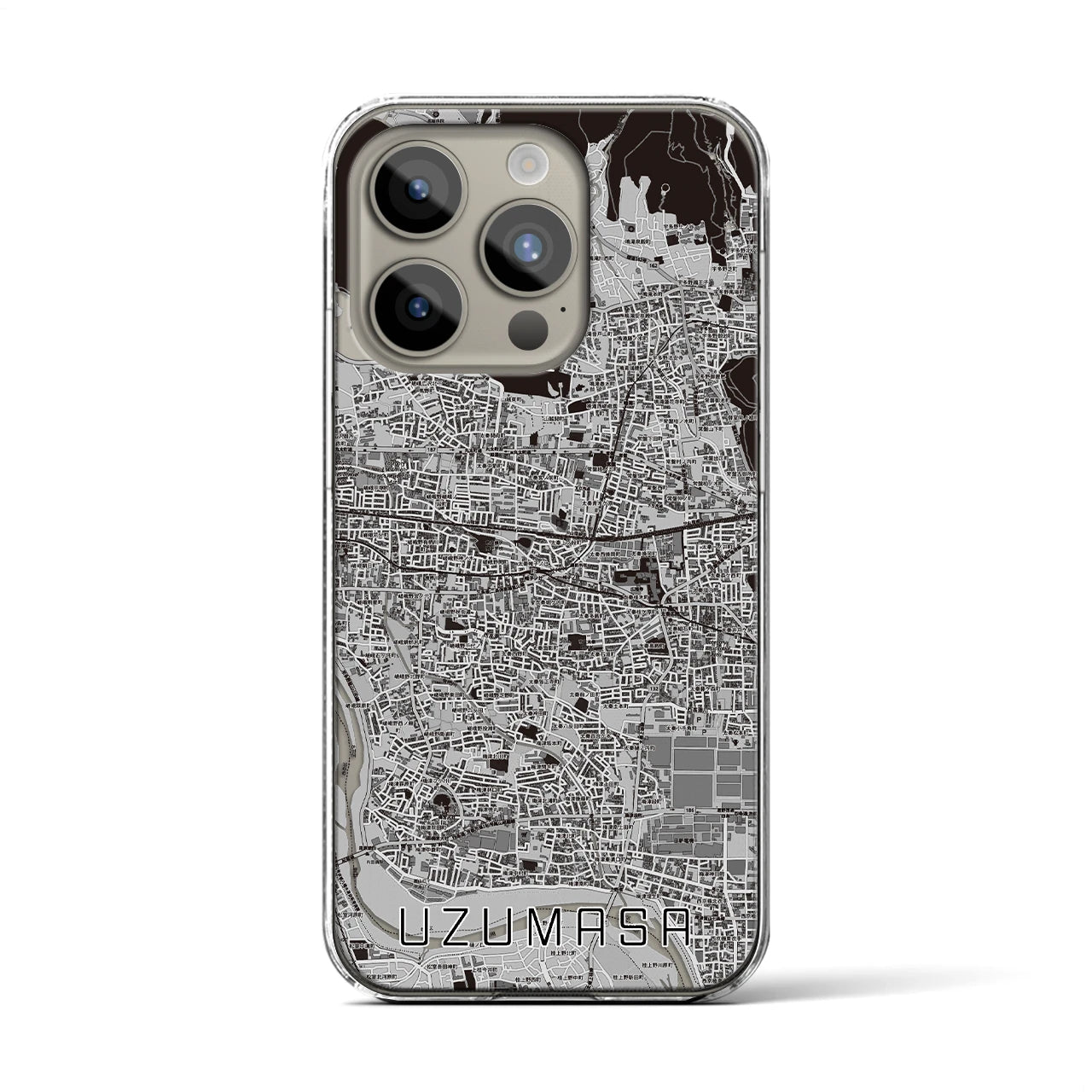 【太秦(京都府)】地図柄iPhoneケース(クリアタイプ)