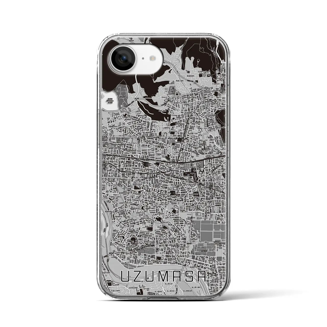 【太秦(京都府)】地図柄iPhoneケース(クリアタイプ)