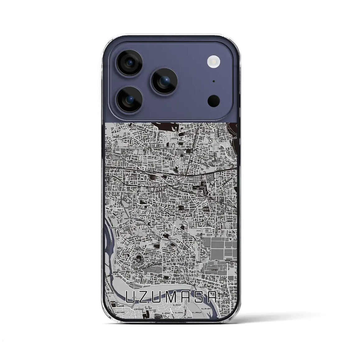 【太秦(京都府)】地図柄iPhoneケース(クリアタイプ)