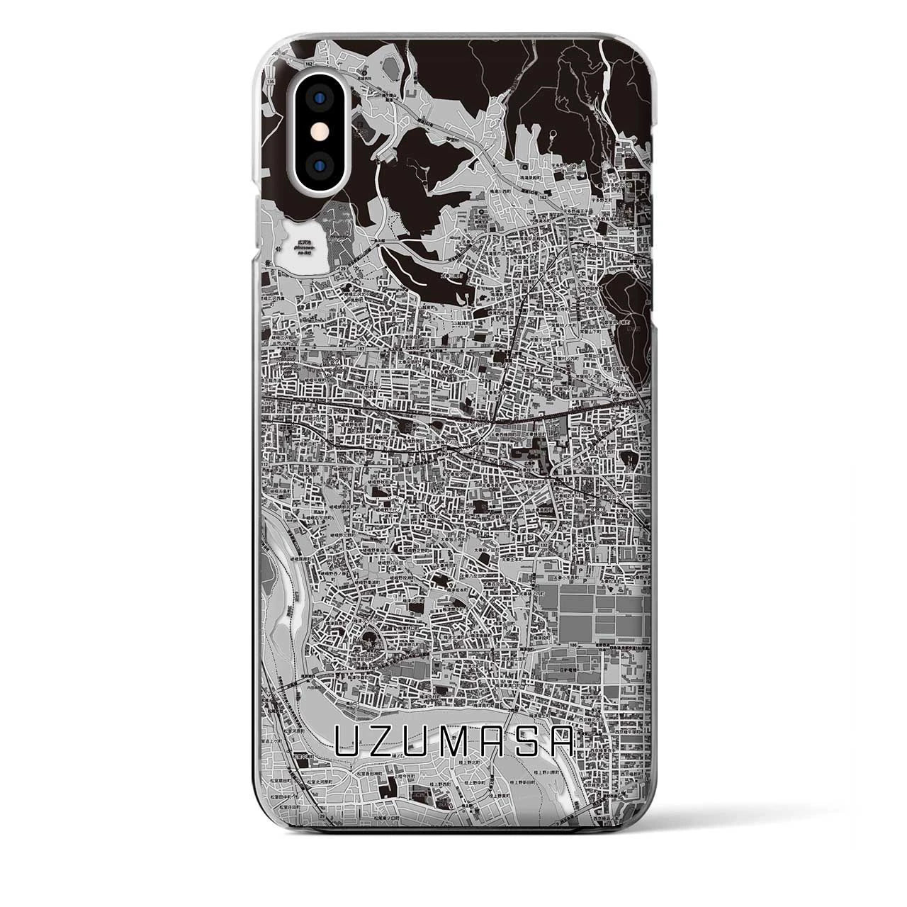 【太秦(京都府)】地図柄iPhoneケース(クリアタイプ)