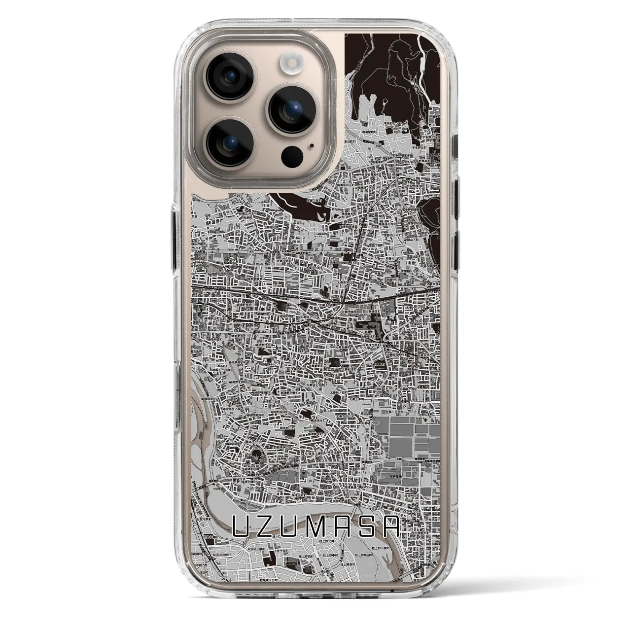 【太秦(京都府)】地図柄iPhoneケース(MagSafeタイプ)