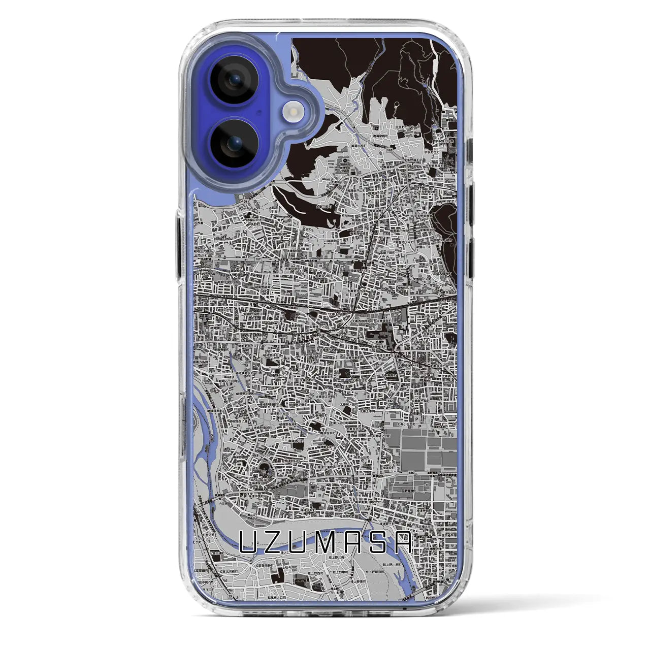 【太秦(京都府)】地図柄iPhoneケース(MagSafeタイプ)