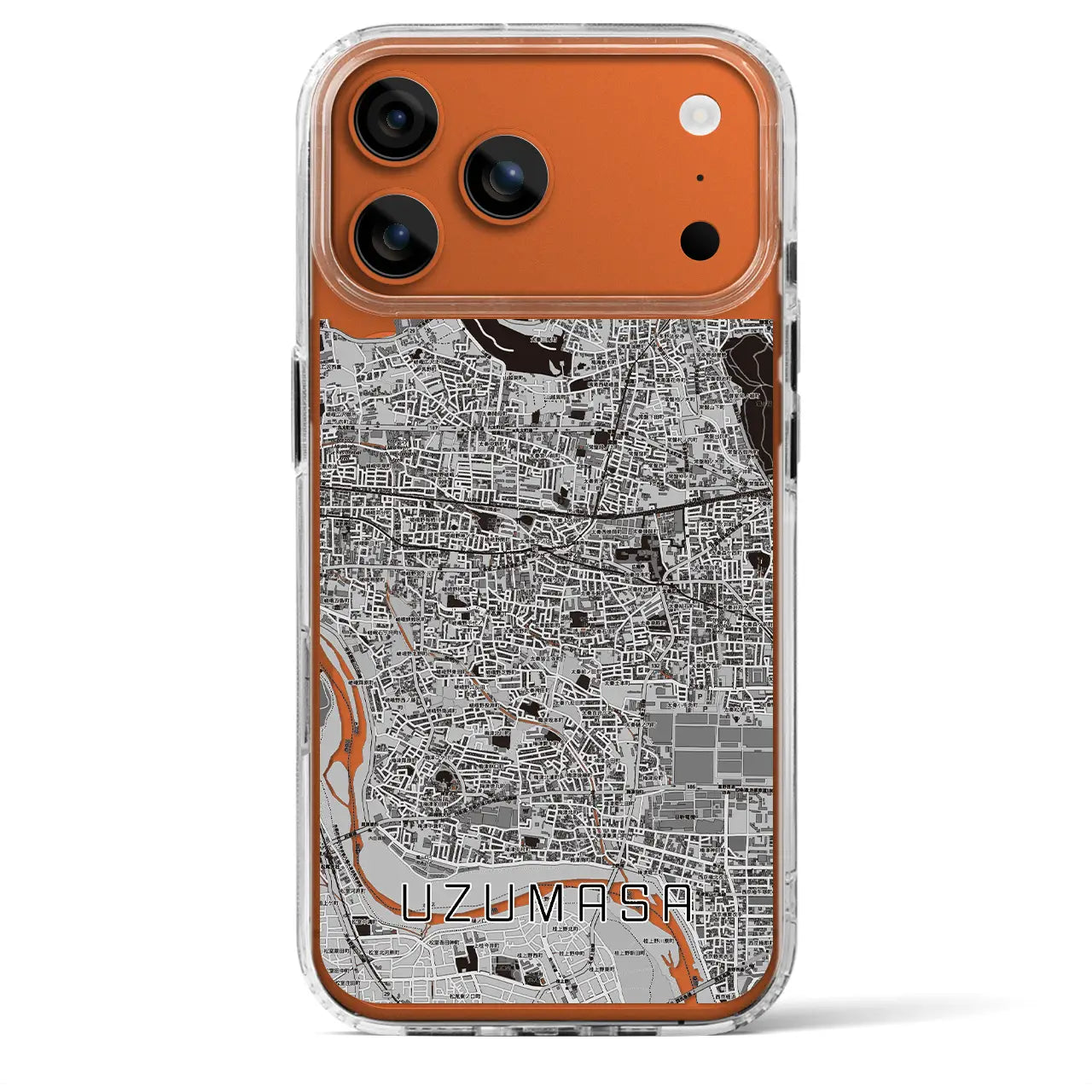 【太秦(京都府)】地図柄iPhoneケース(MagSafeタイプ)