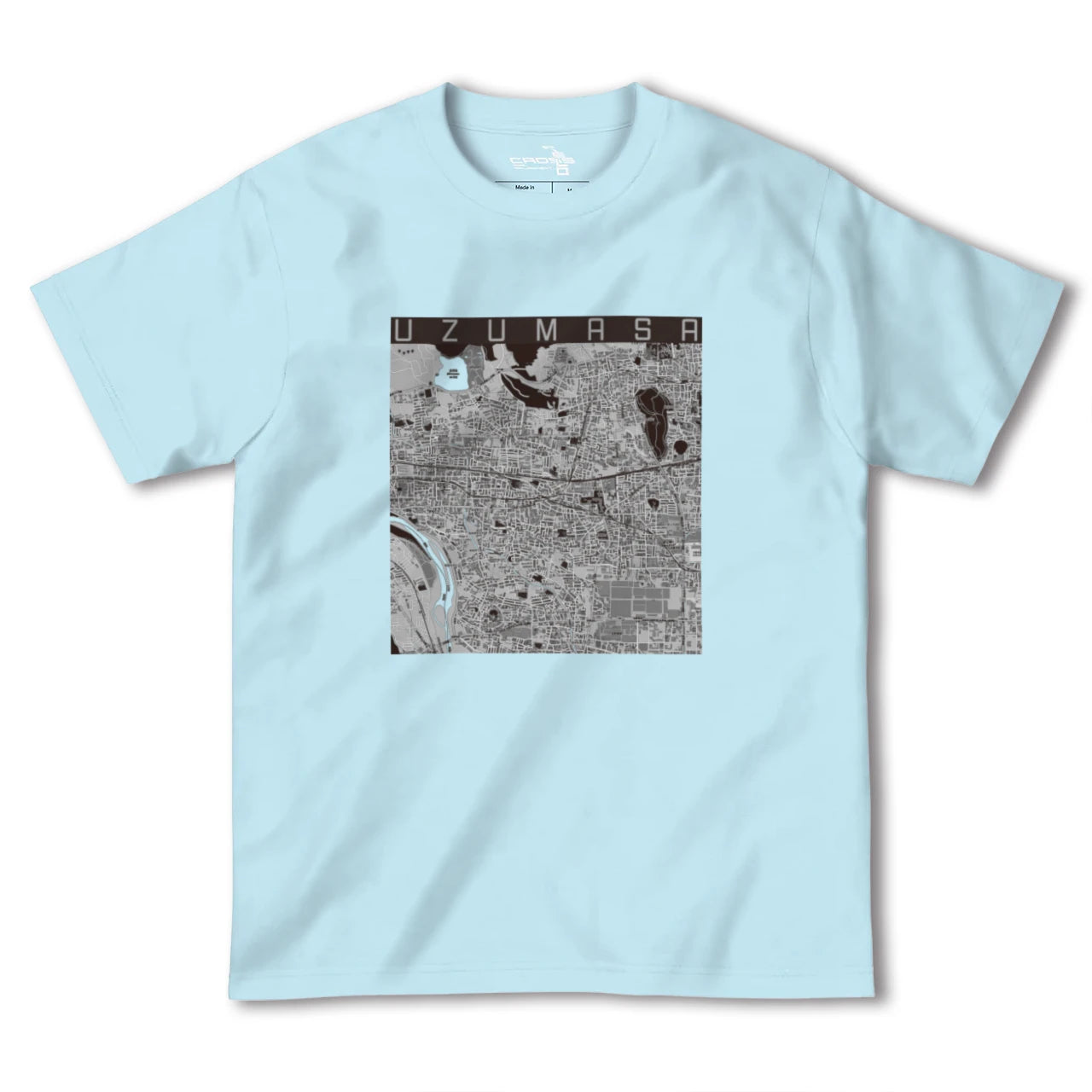 【太秦(京都府)】地図柄ヘビーウェイトTシャツ