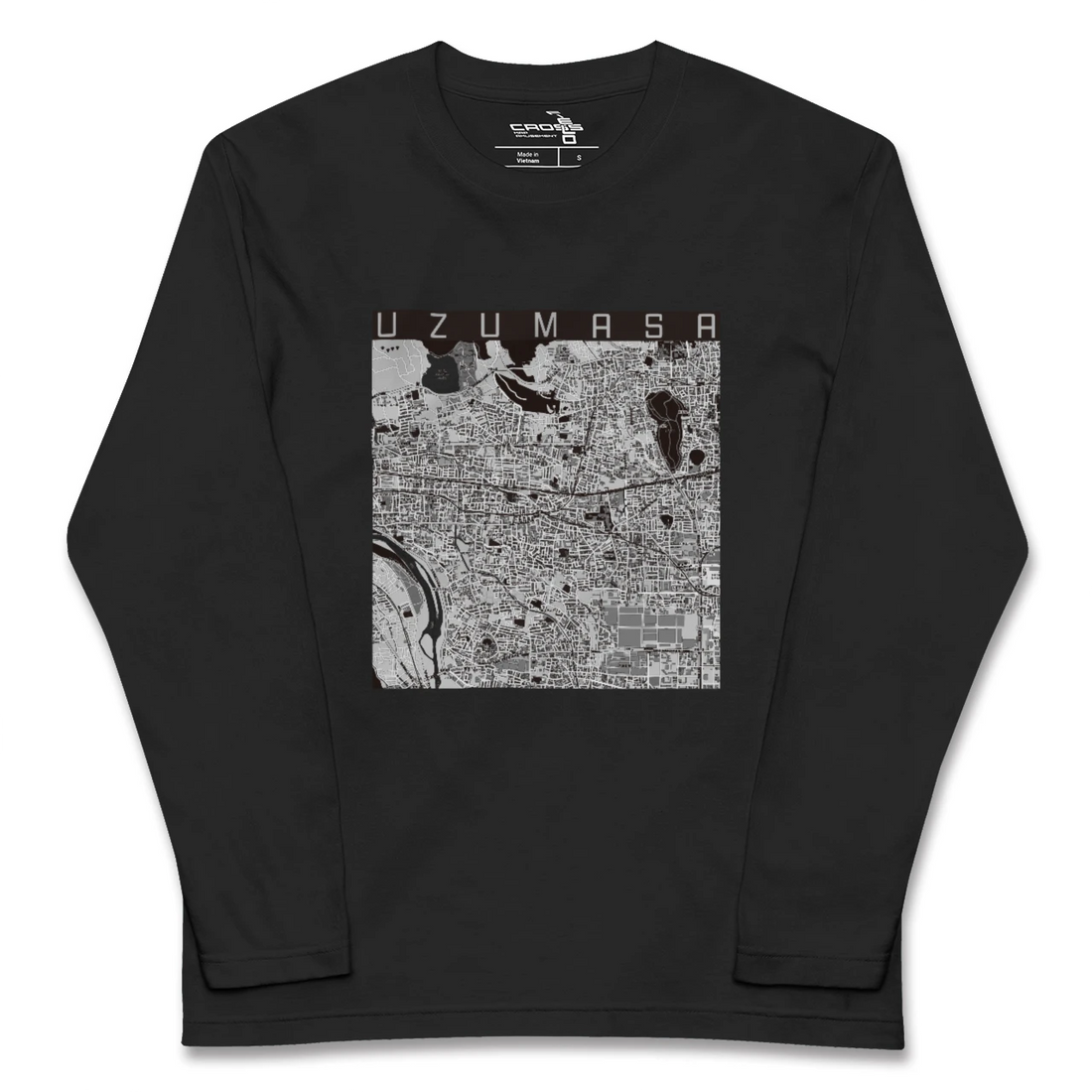 【太秦(京都府)】地図柄ロングスリーブTシャツ