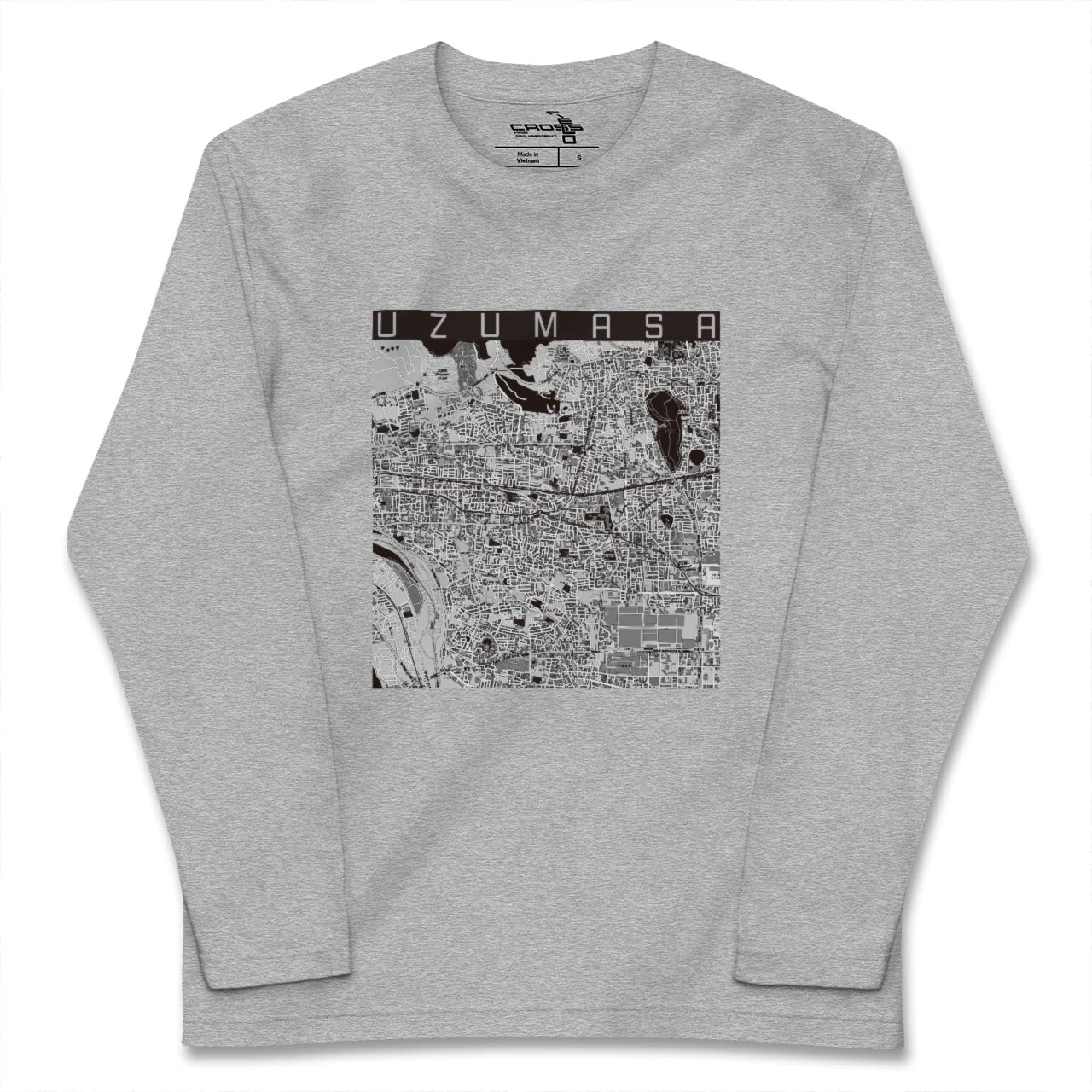 【太秦(京都府)】地図柄ロングスリーブTシャツ