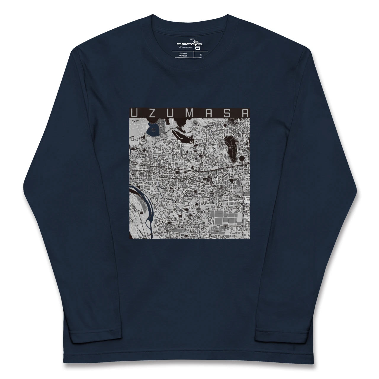 【太秦(京都府)】地図柄ロングスリーブTシャツ