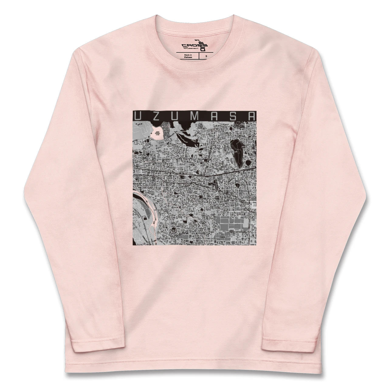 【太秦(京都府)】地図柄ロングスリーブTシャツ