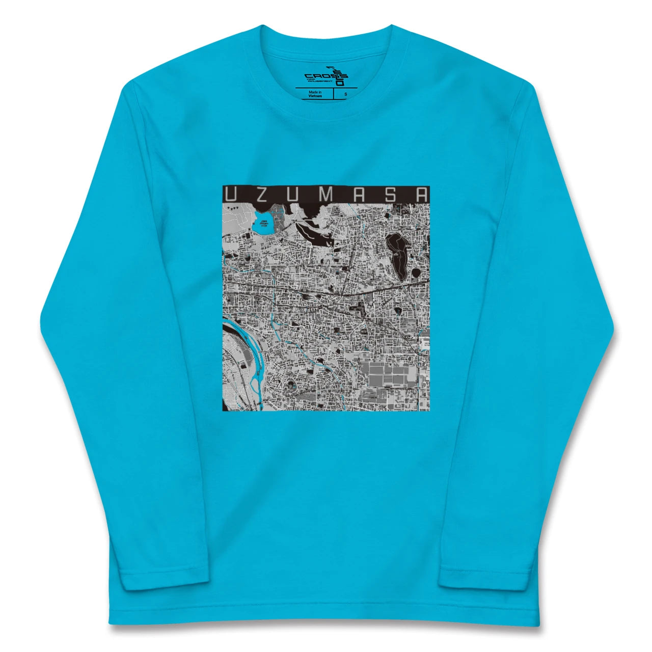 【太秦(京都府)】地図柄ロングスリーブTシャツ