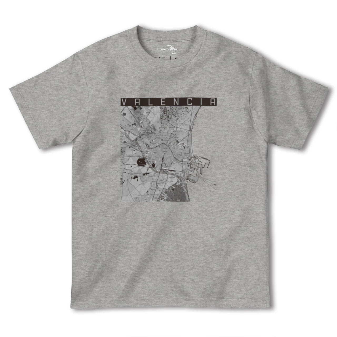 【バレンシア(スペイン)】地図柄ヘビーウェイトTシャツ