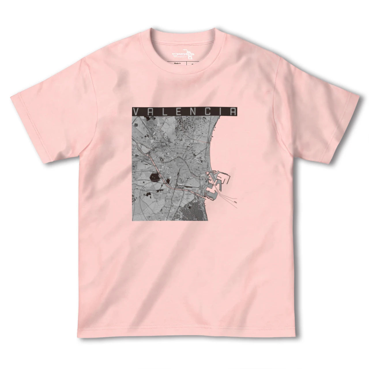 【バレンシア(スペイン)】地図柄ヘビーウェイトTシャツ