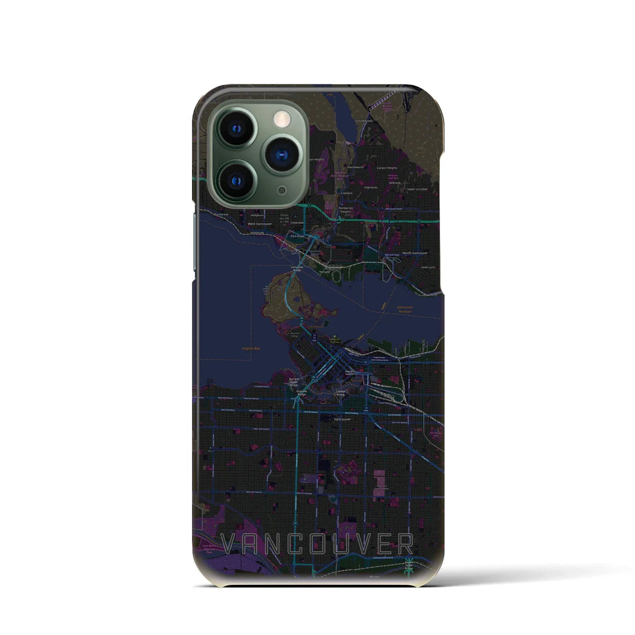 【バンクーバー(カナダ)】地図柄iPhoneケース(バックカバータイプ)