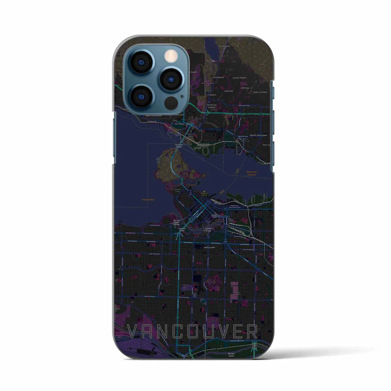 【バンクーバー(カナダ)】地図柄iPhoneケース(バックカバータイプ)