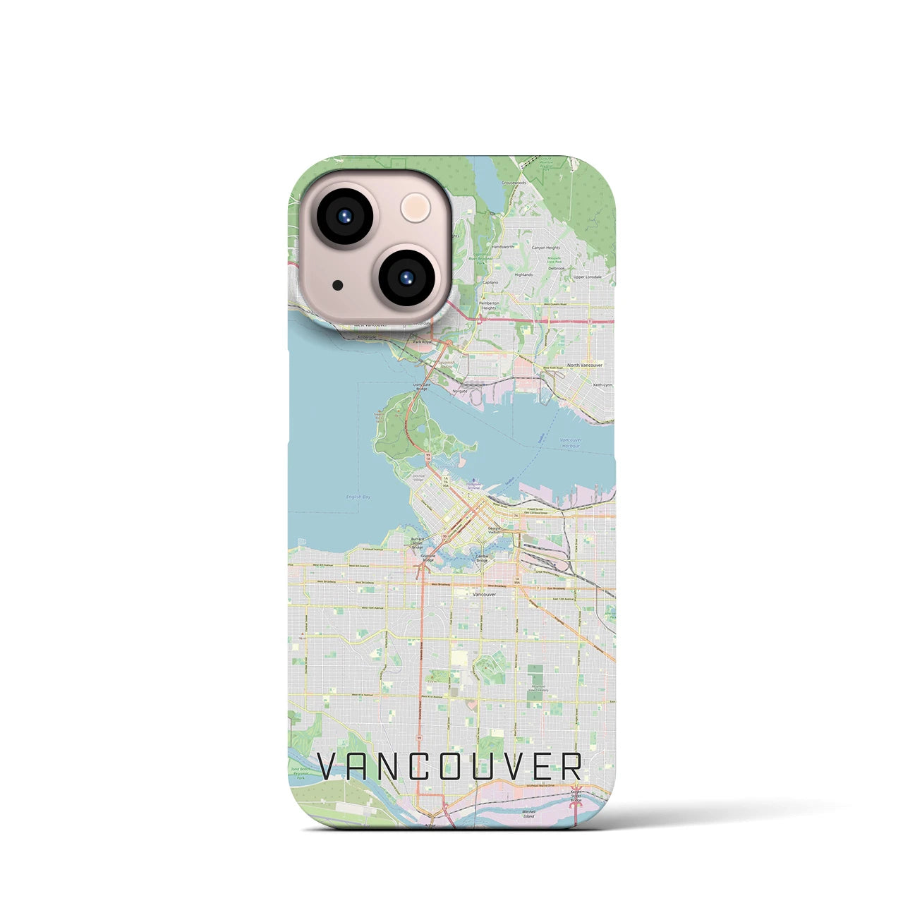 【バンクーバー(カナダ)】地図柄iPhoneケース(バックカバータイプ)