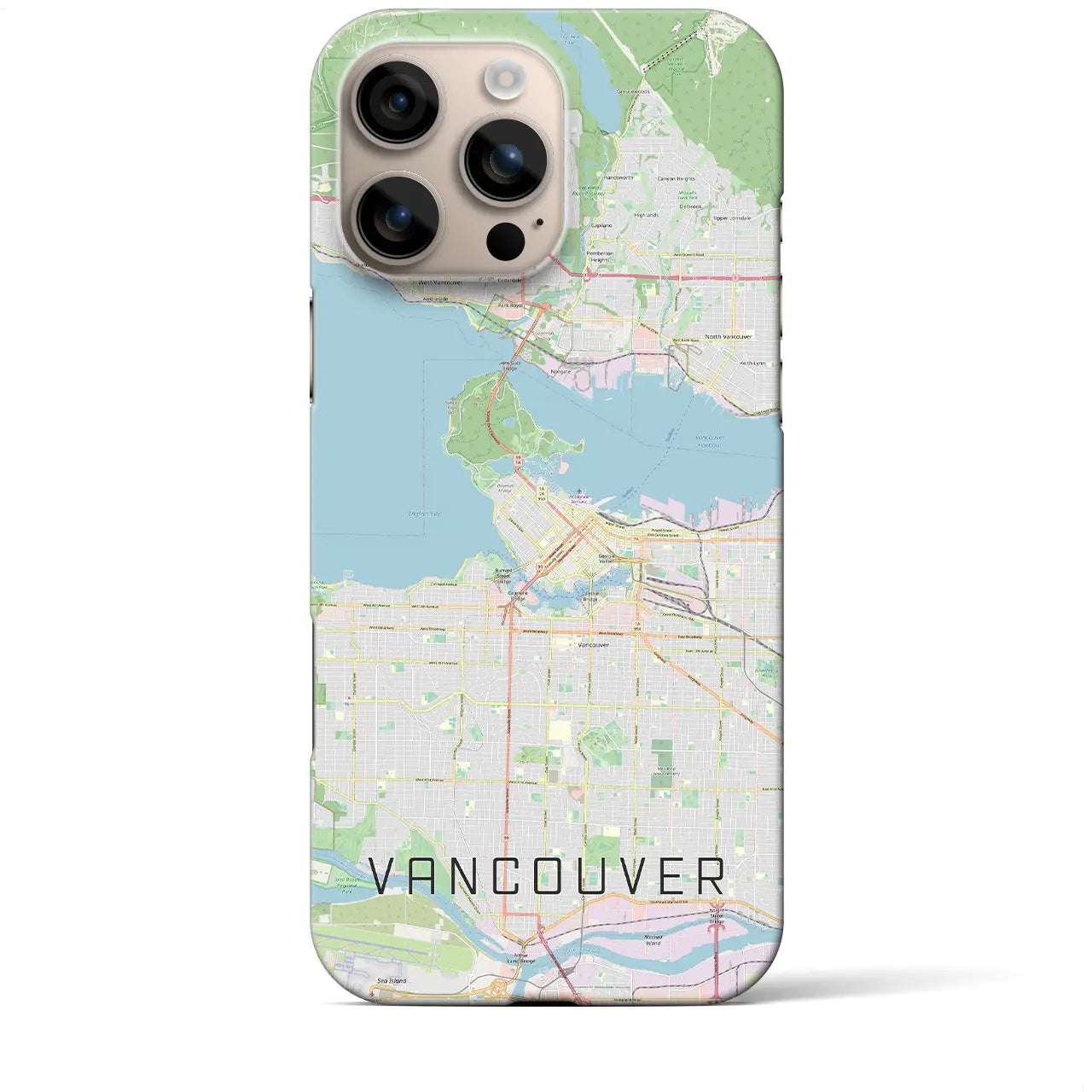 【バンクーバー(カナダ)】地図柄iPhoneケース(バックカバータイプ)