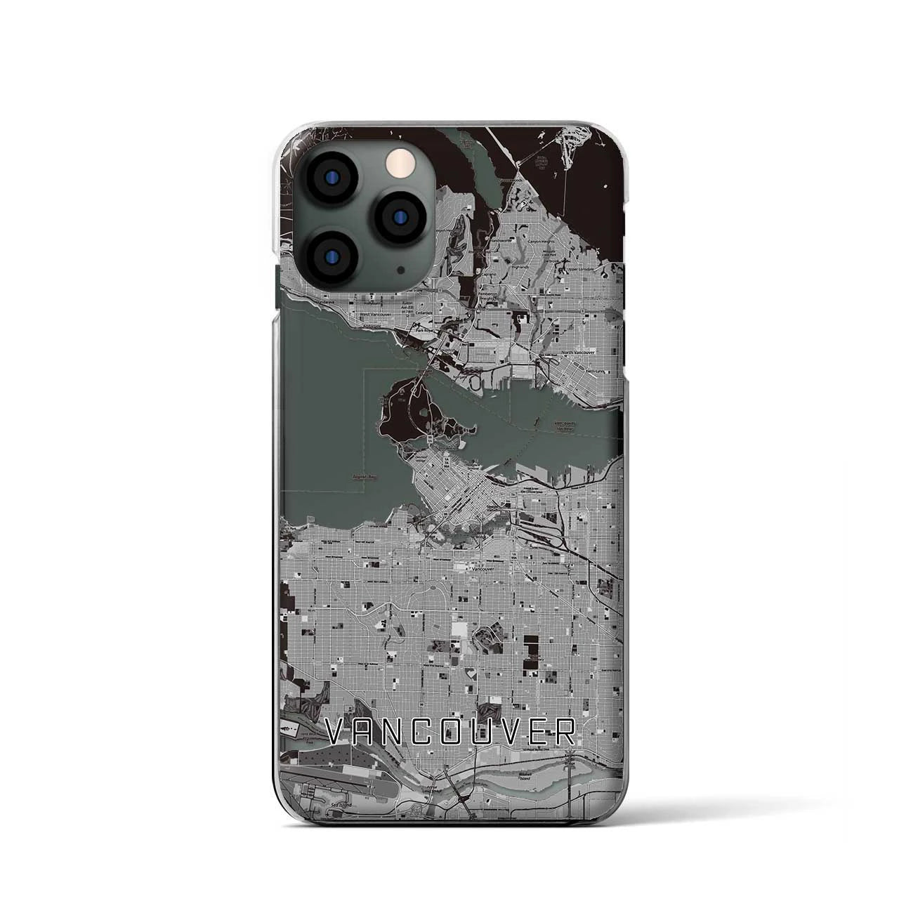 【バンクーバー(カナダ)】地図柄iPhoneケース(クリアタイプ)