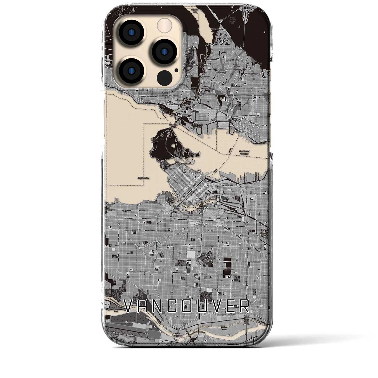 【バンクーバー(カナダ)】地図柄iPhoneケース(クリアタイプ)